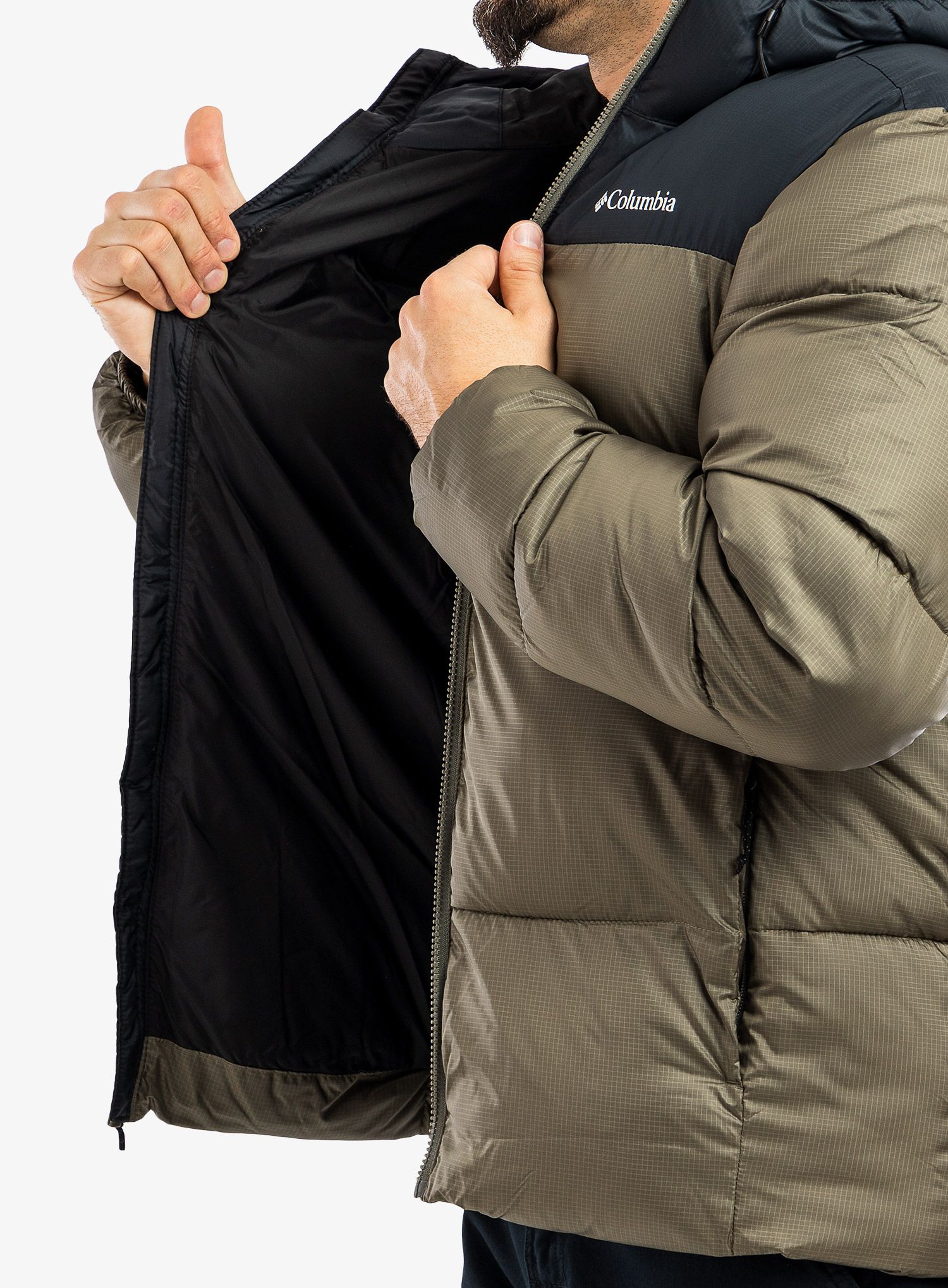 Куртка зимова Columbia Puffect Hooded Jacket - stone green/black