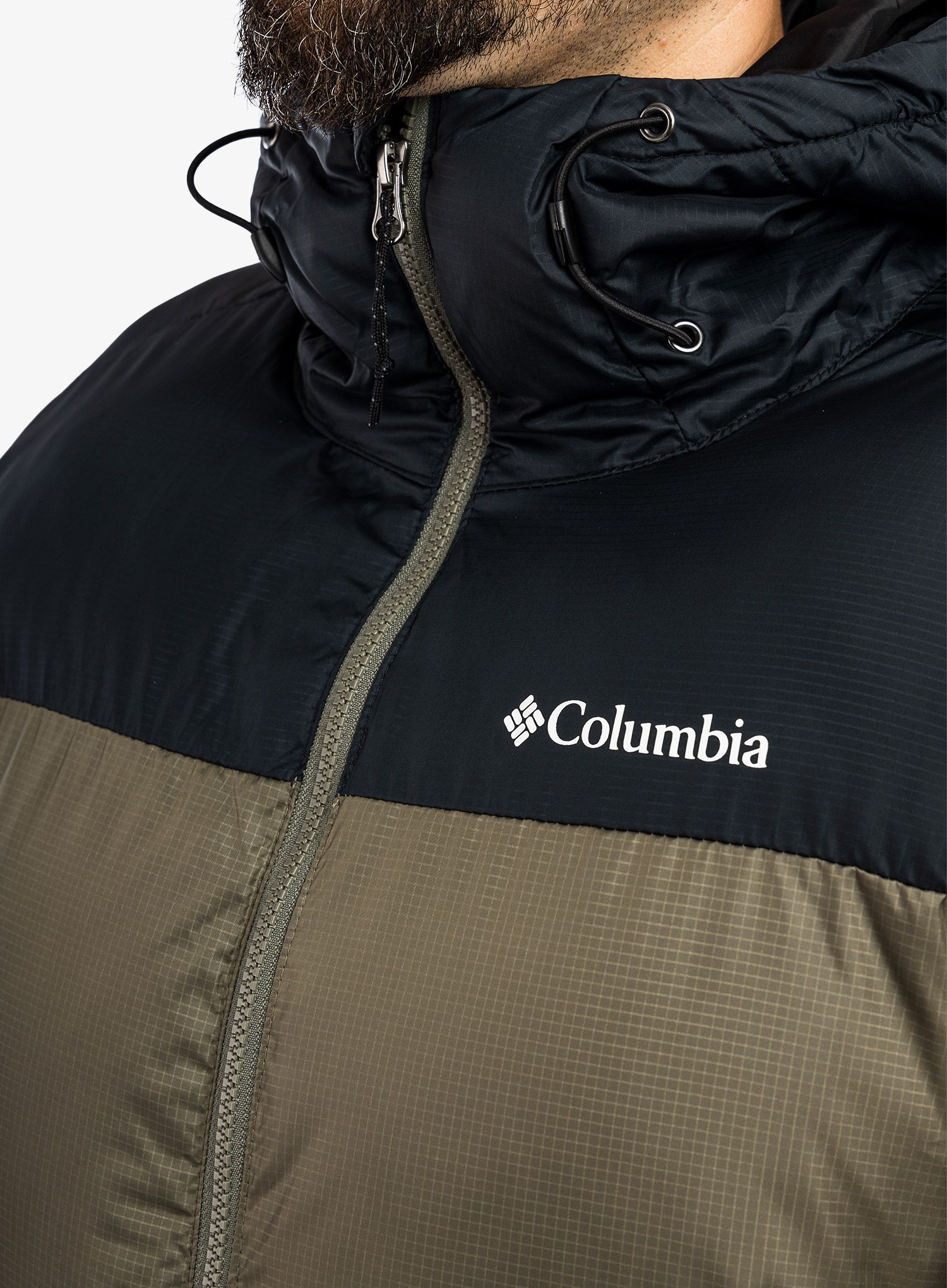 Куртка зимова Columbia Puffect Hooded Jacket - stone green/black