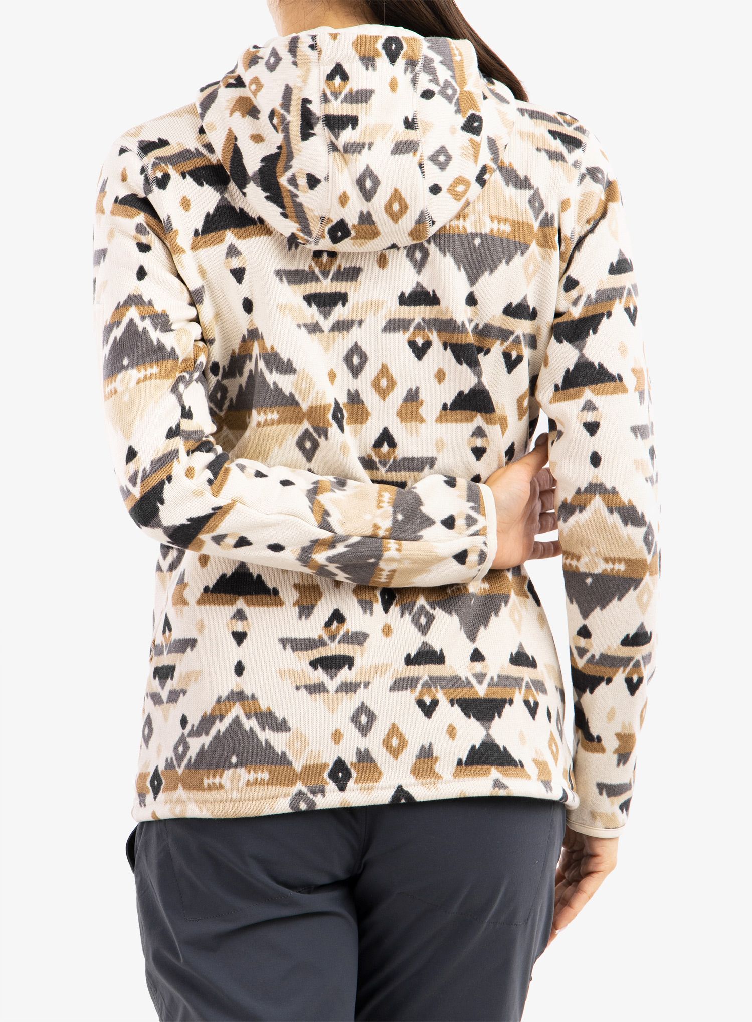Кофта жіноча Columbia Sweater Weather Hooded Pullover - chalk rocky mt print