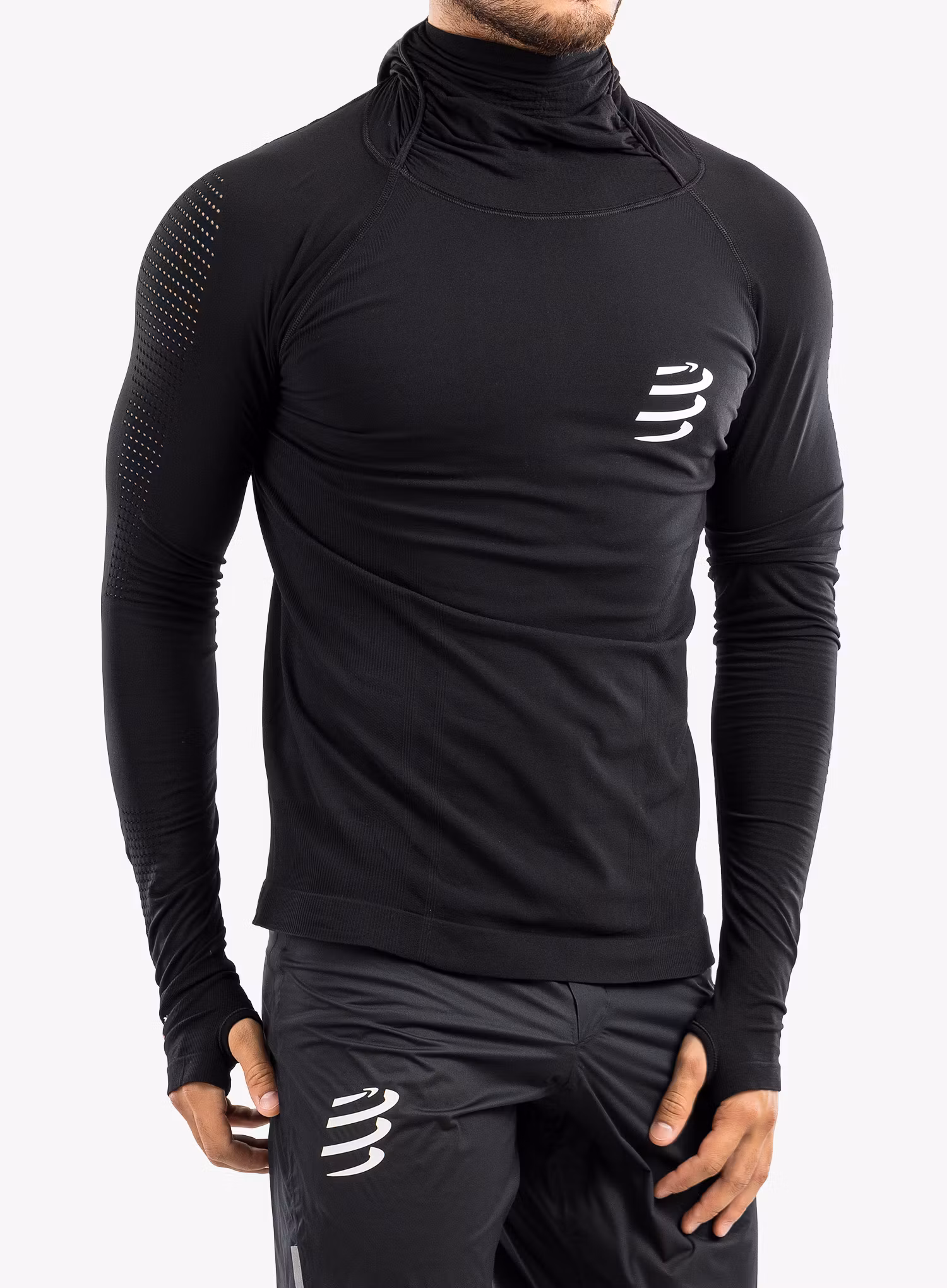Кофта Compressport 3D Thermo UltraLight Racing Hoodie - black