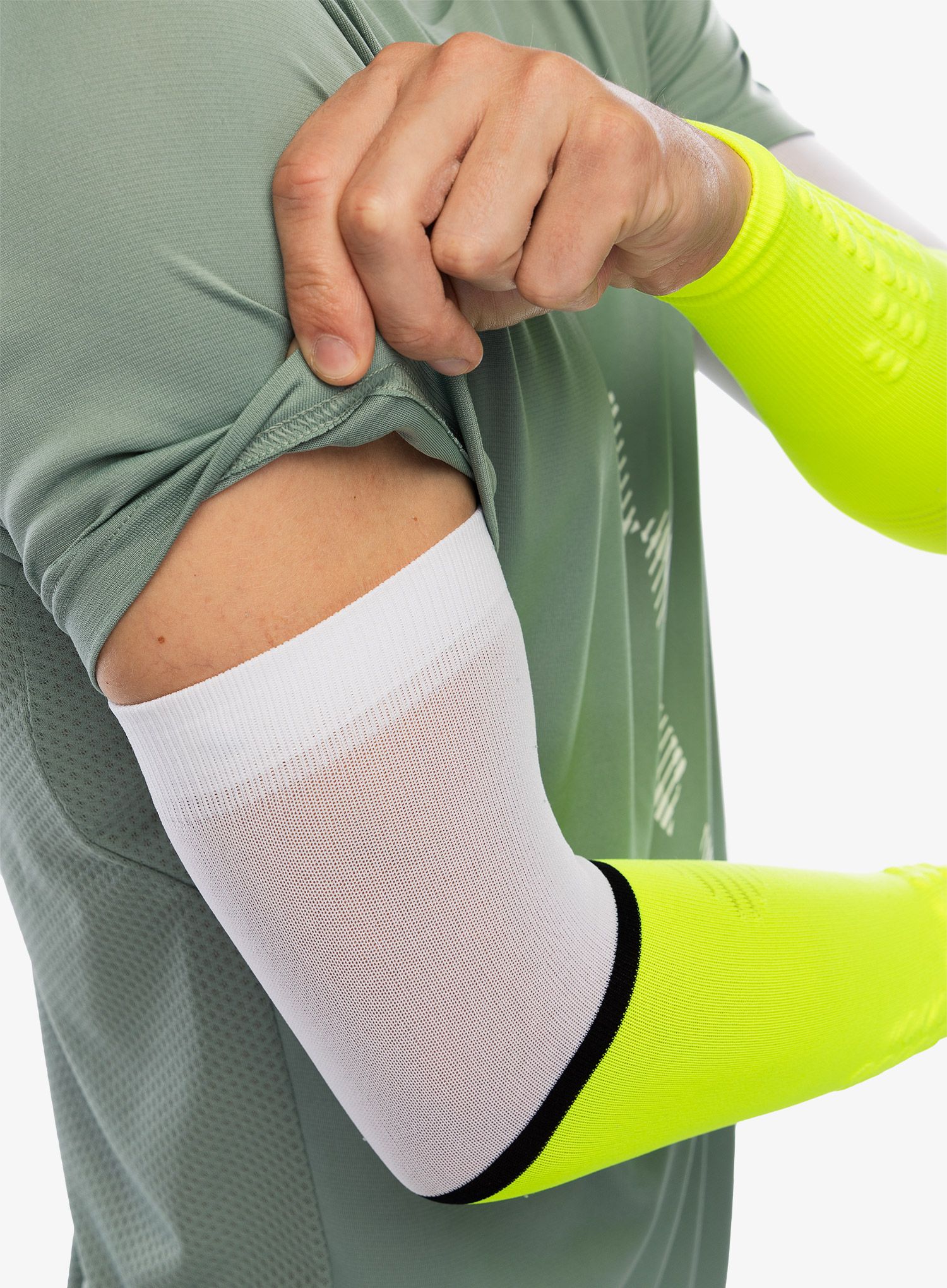 Нарукавники компресійні Compressport ArmForce Ultralight - white/safe yellow