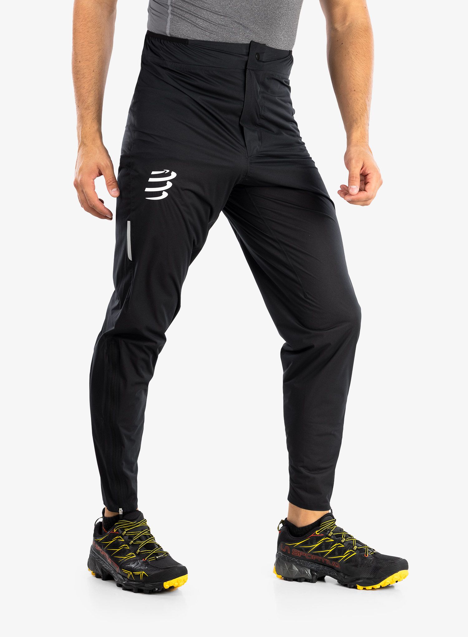 Штани для бігу Compressport Hurricane Waterproof 10/10 Pants - black