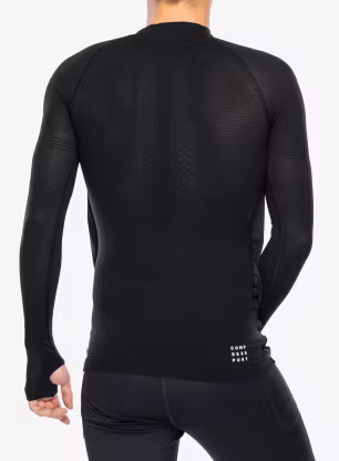 Термокофта Compressport Hurricane Windproof Seamless HZ Top - black