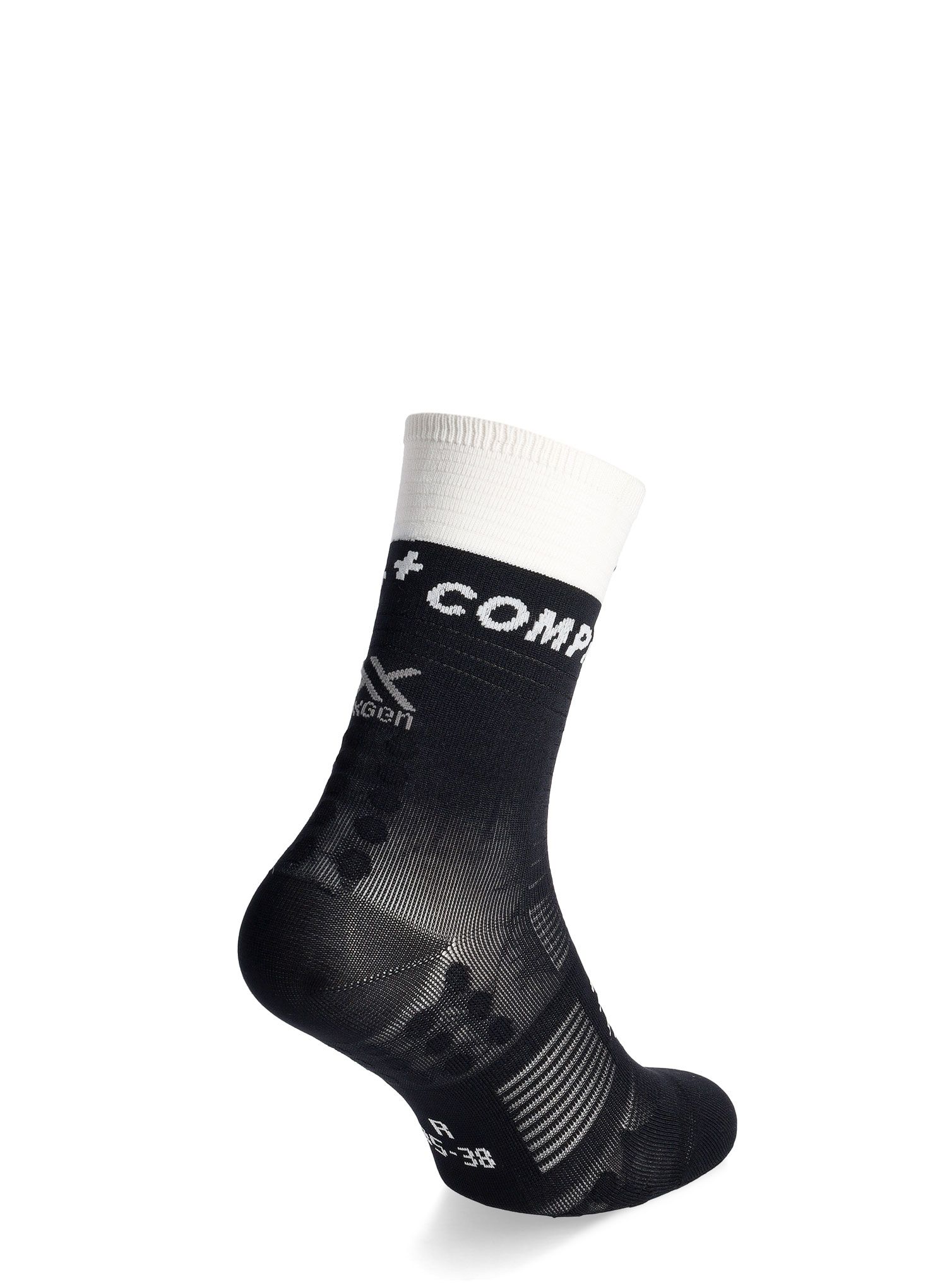 Шкарпетки для бігу Compressport Mid Compression Socks V2.0 - black/white