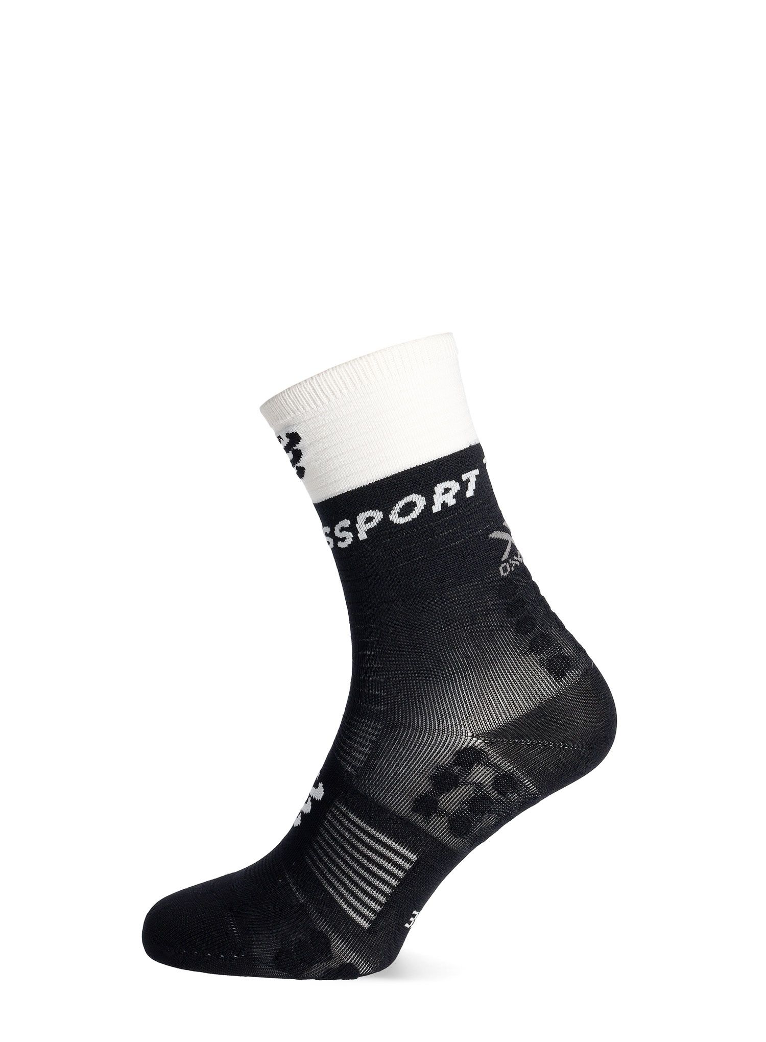 Шкарпетки для бігу Compressport Mid Compression Socks V2.0 - black/white