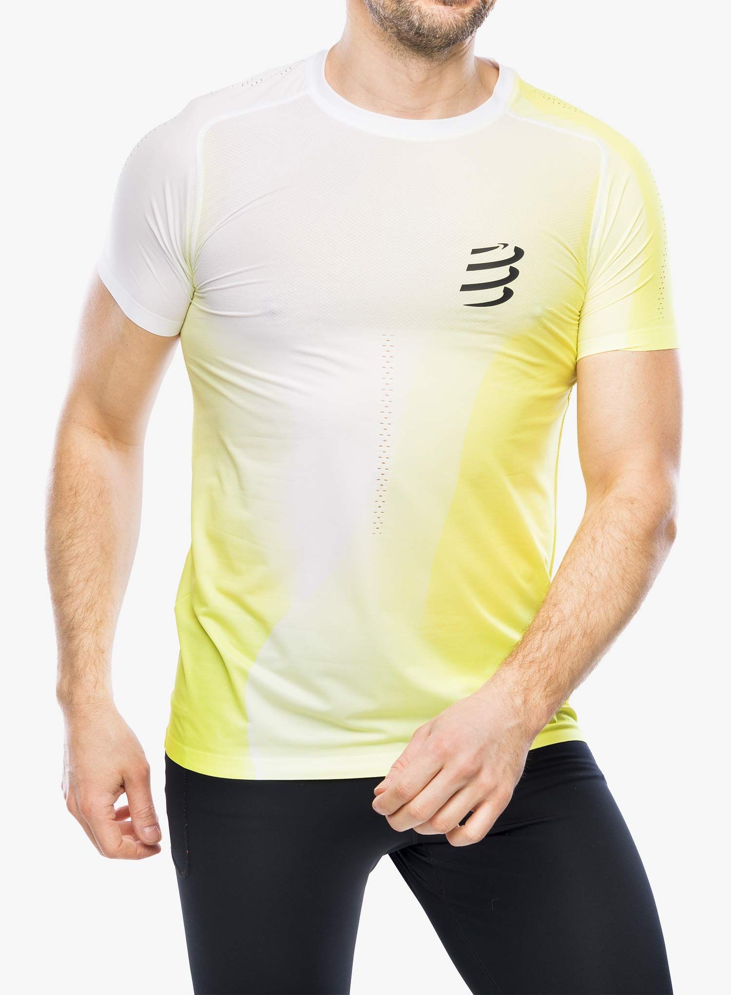 Футболка для бігу Compressport Performance S/S T-Shirt - safe yellow