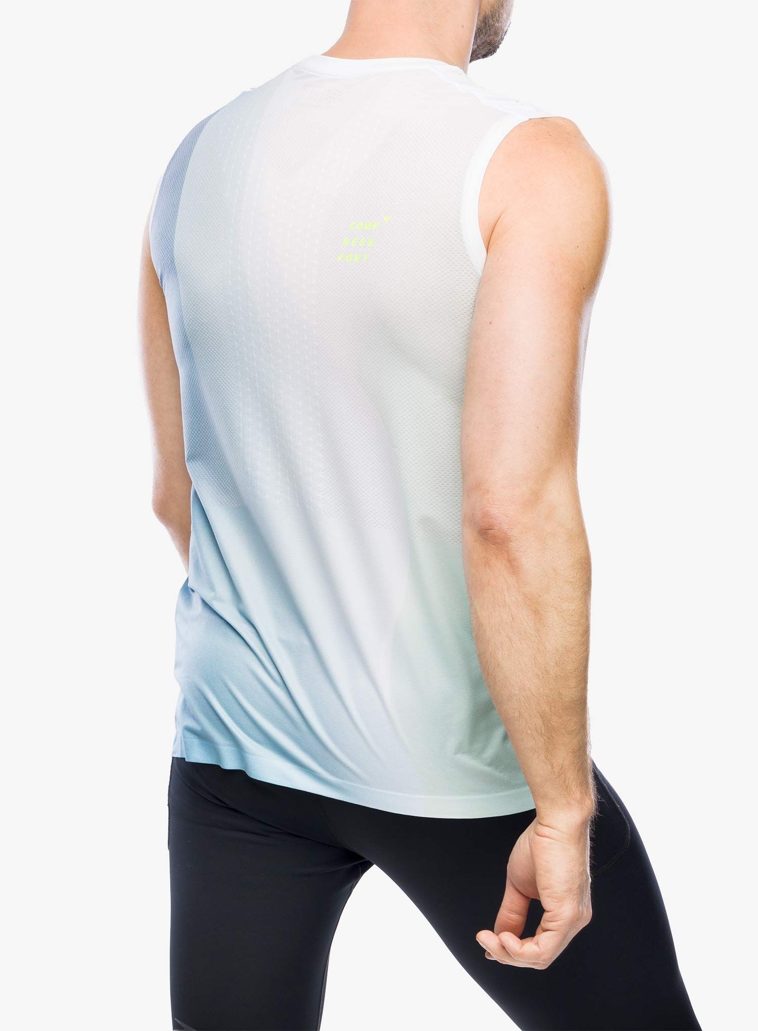 Футболка для бігу Compressport Performance Tank - niagara blue