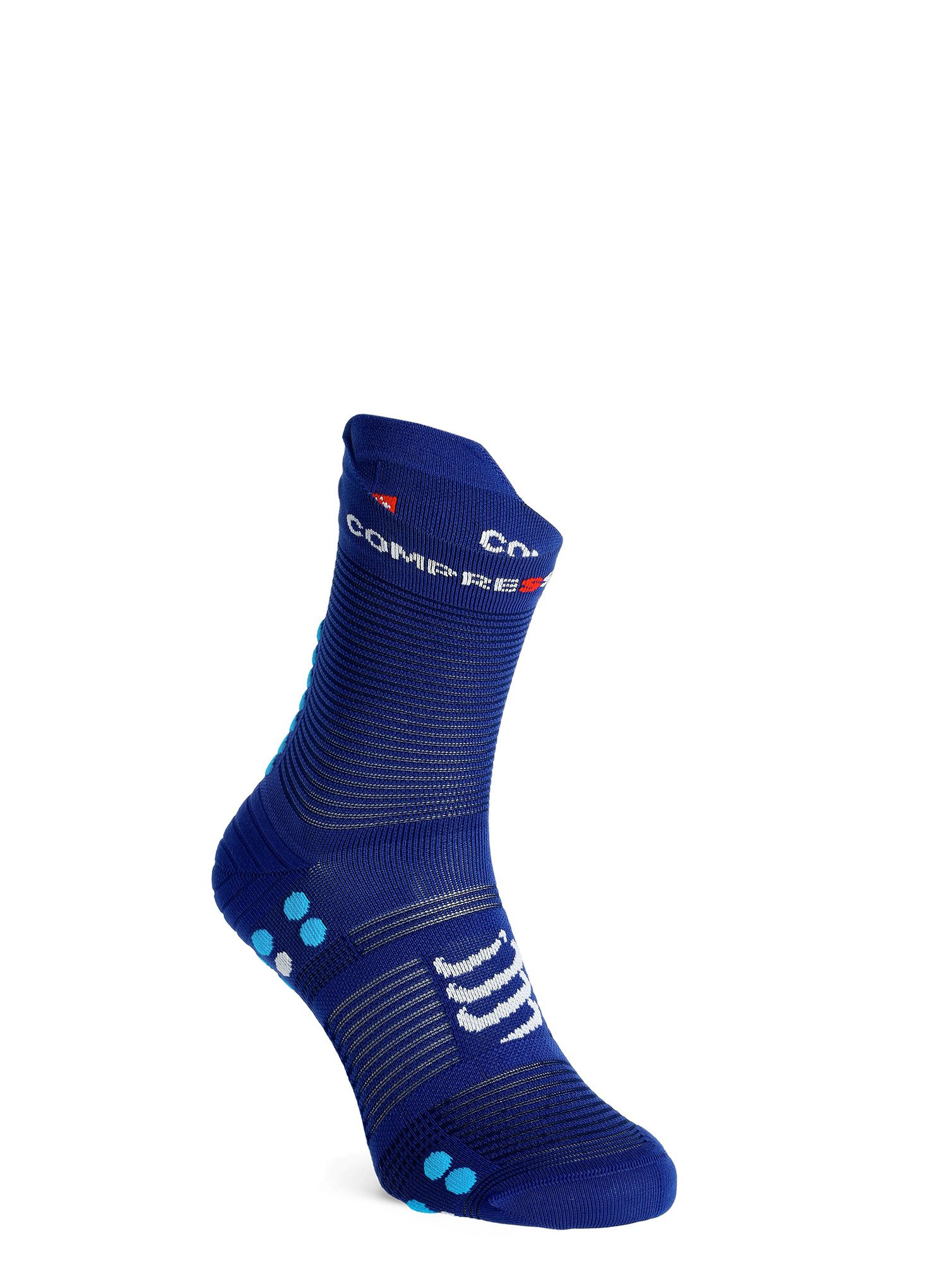 Шкарпетки для бігу Compressport Pro Racing Socks v4.0 Run High - sodalite/fluo blue