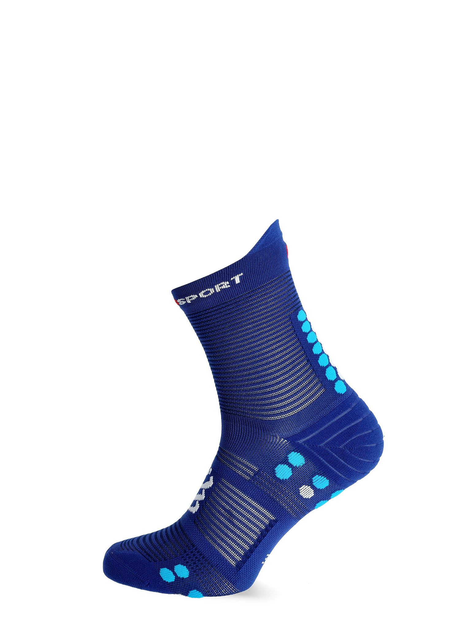 Шкарпетки для бігу Compressport Pro Racing Socks v4.0 Run High - sodalite/fluo blue