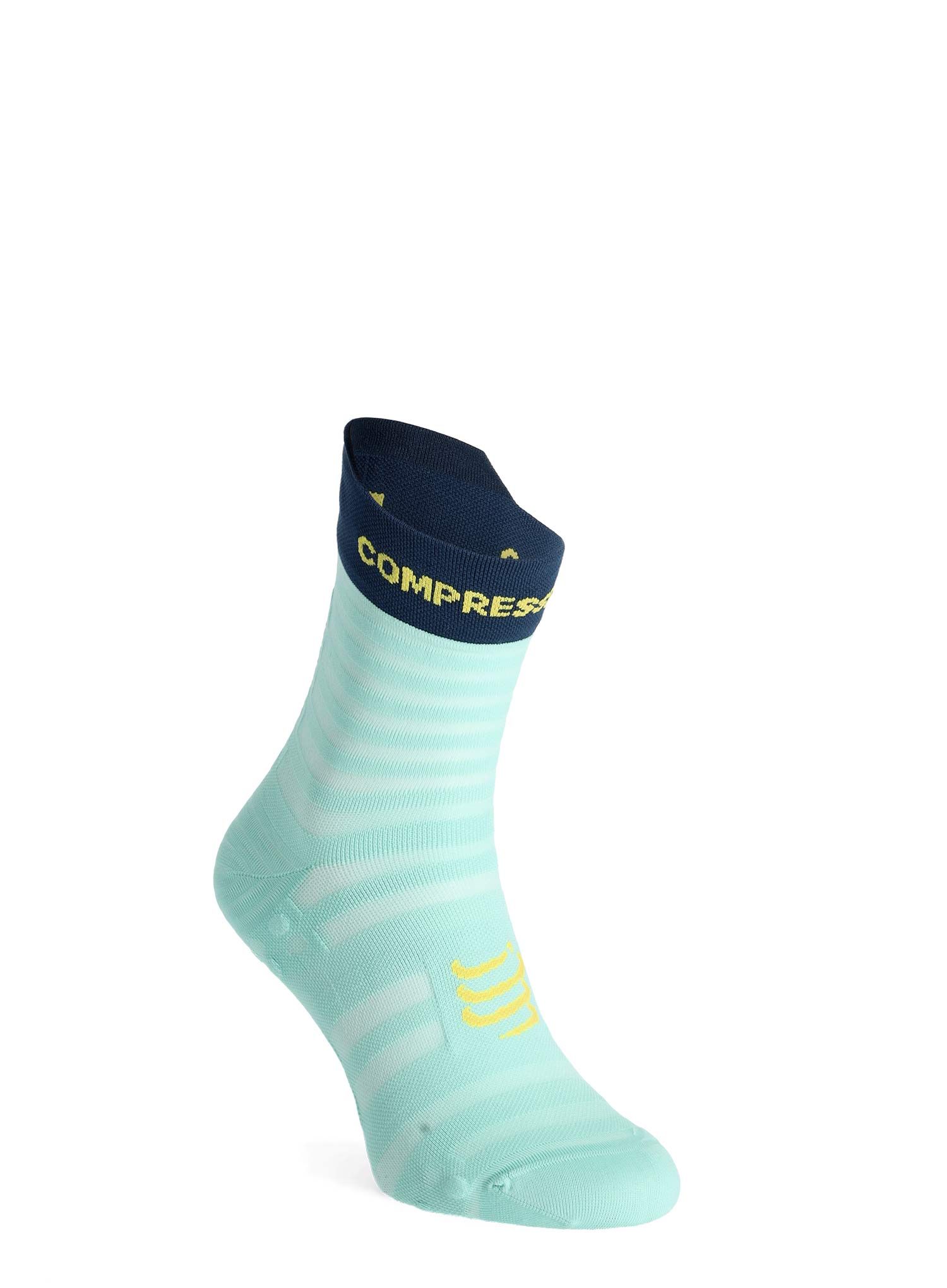 Шкарпетки для бігу Compressport Pro Racing v4.0 UL Run High - shell blue/blue