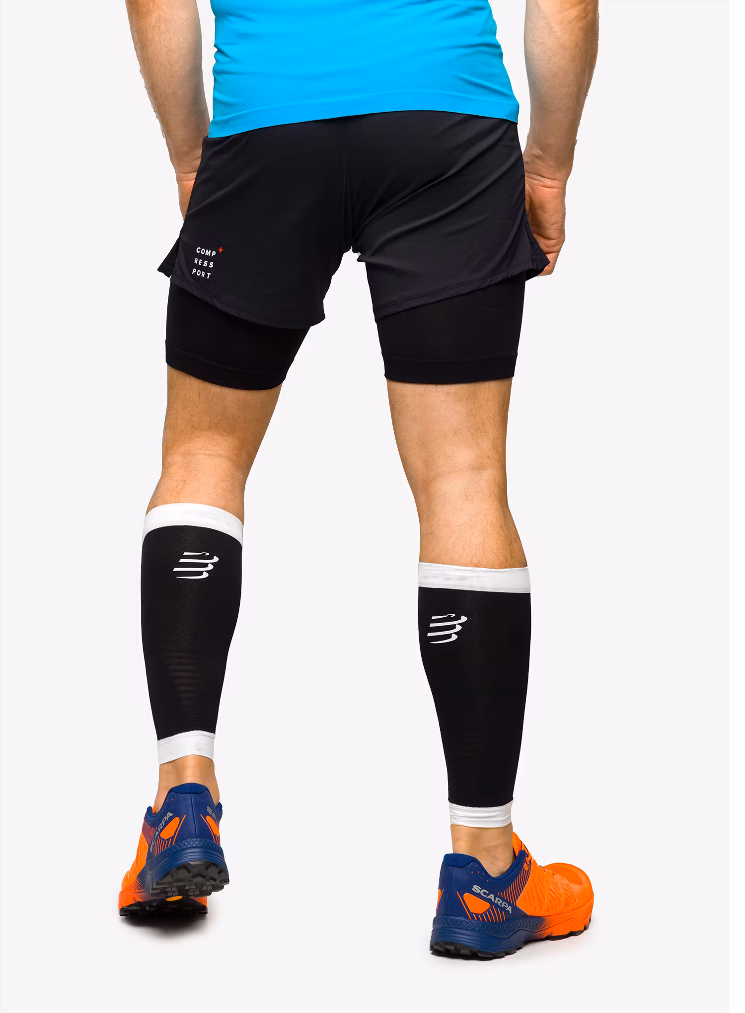 Гетри компресійні Compressport R2 3.0 - black/white