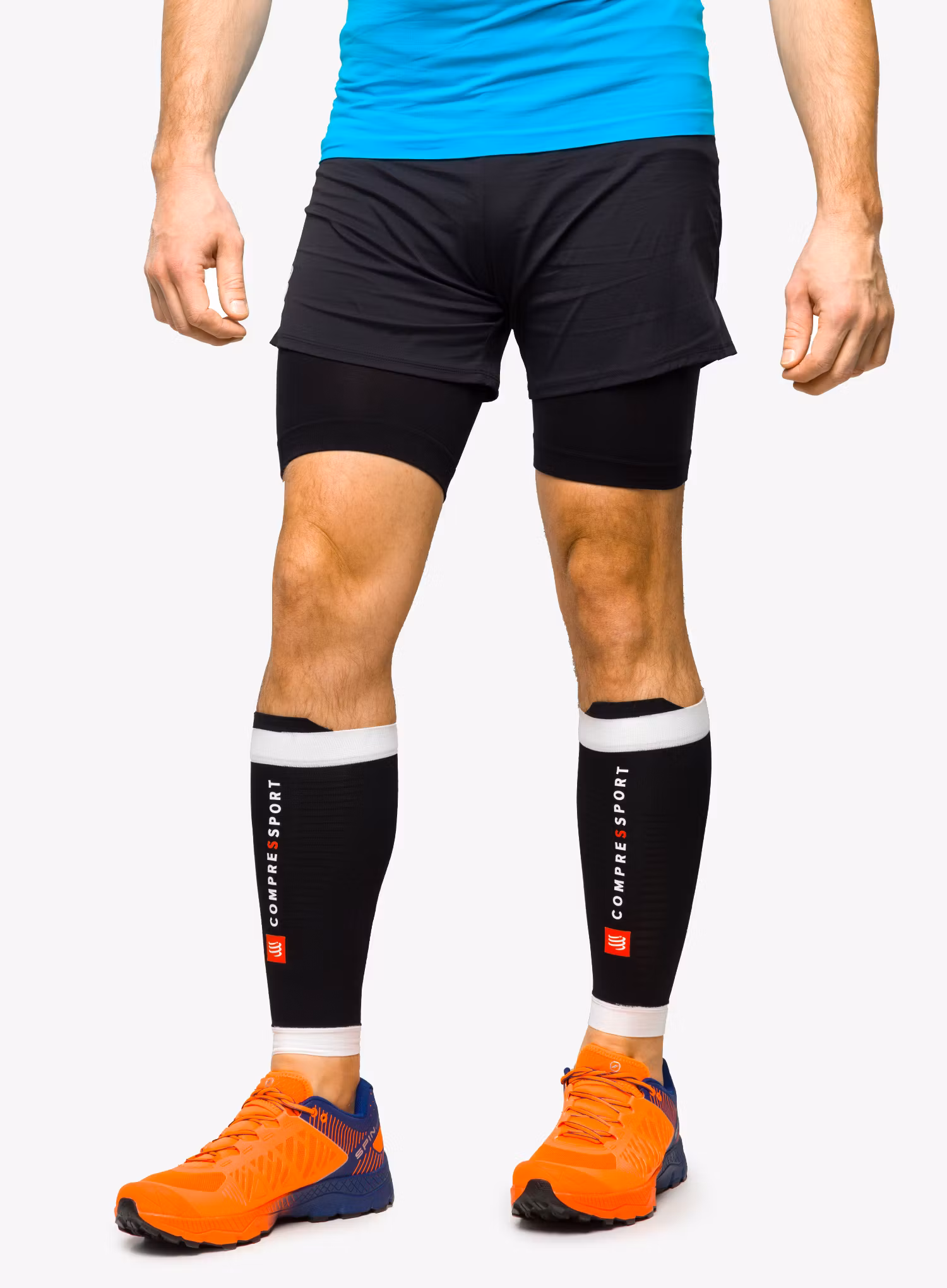 Гетри компресійні Compressport R2 3.0 - black/white