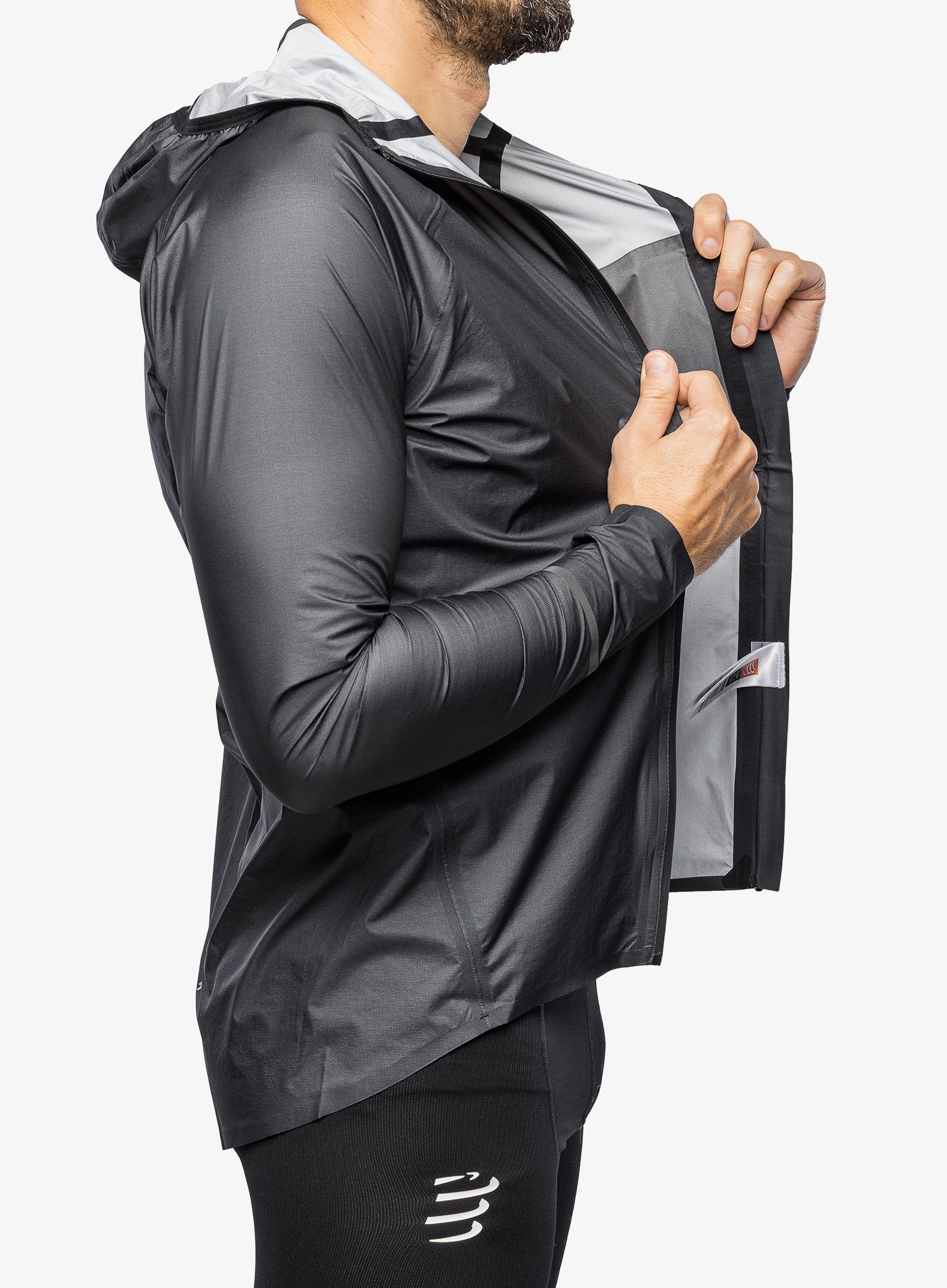 Куртка для бігу Compressport Thunderstorm Waterproof 25/75 Jacket - black