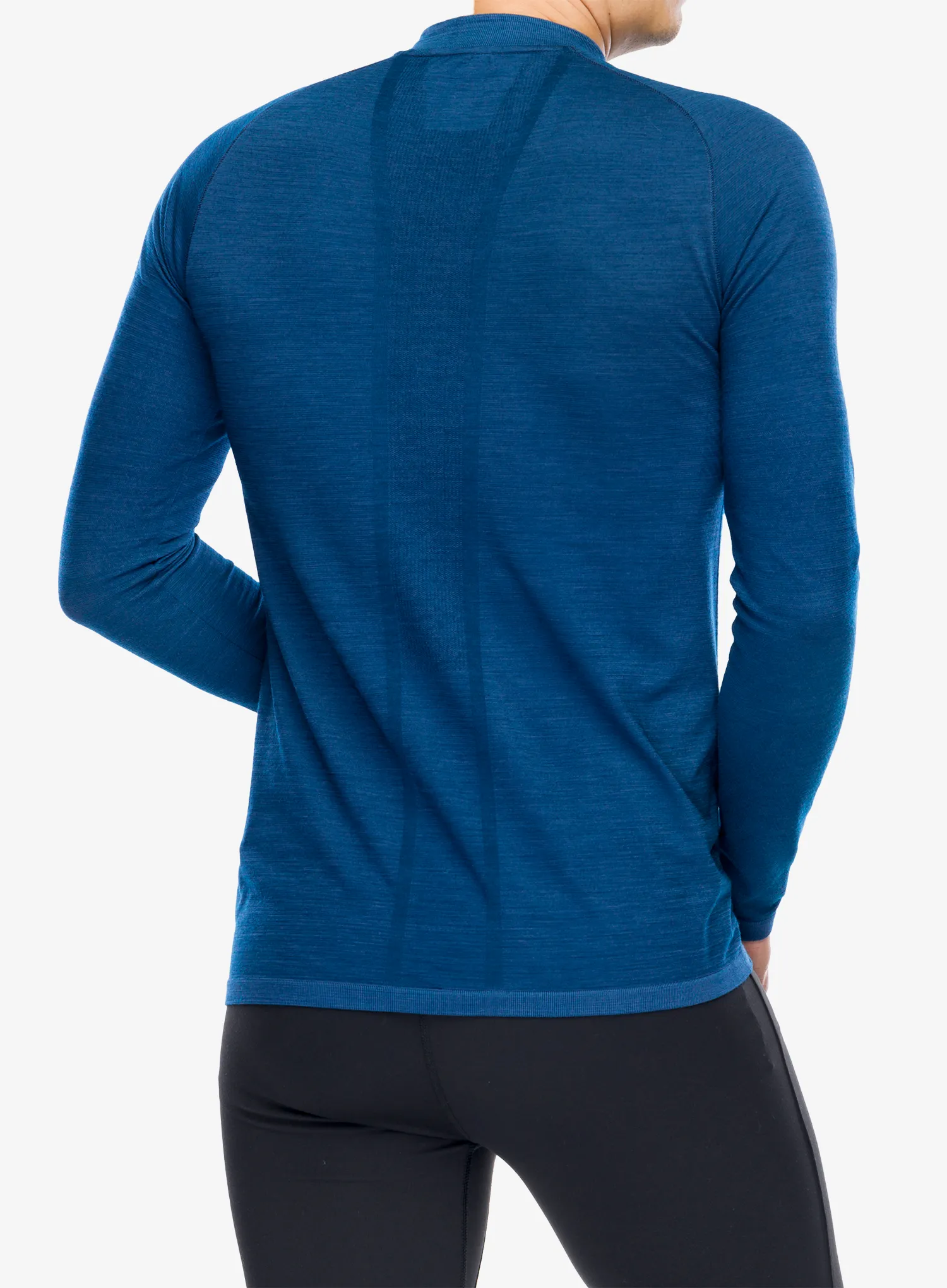 Кофта для бігу Compressport Trail HZ LS Tshirt M - poseidon