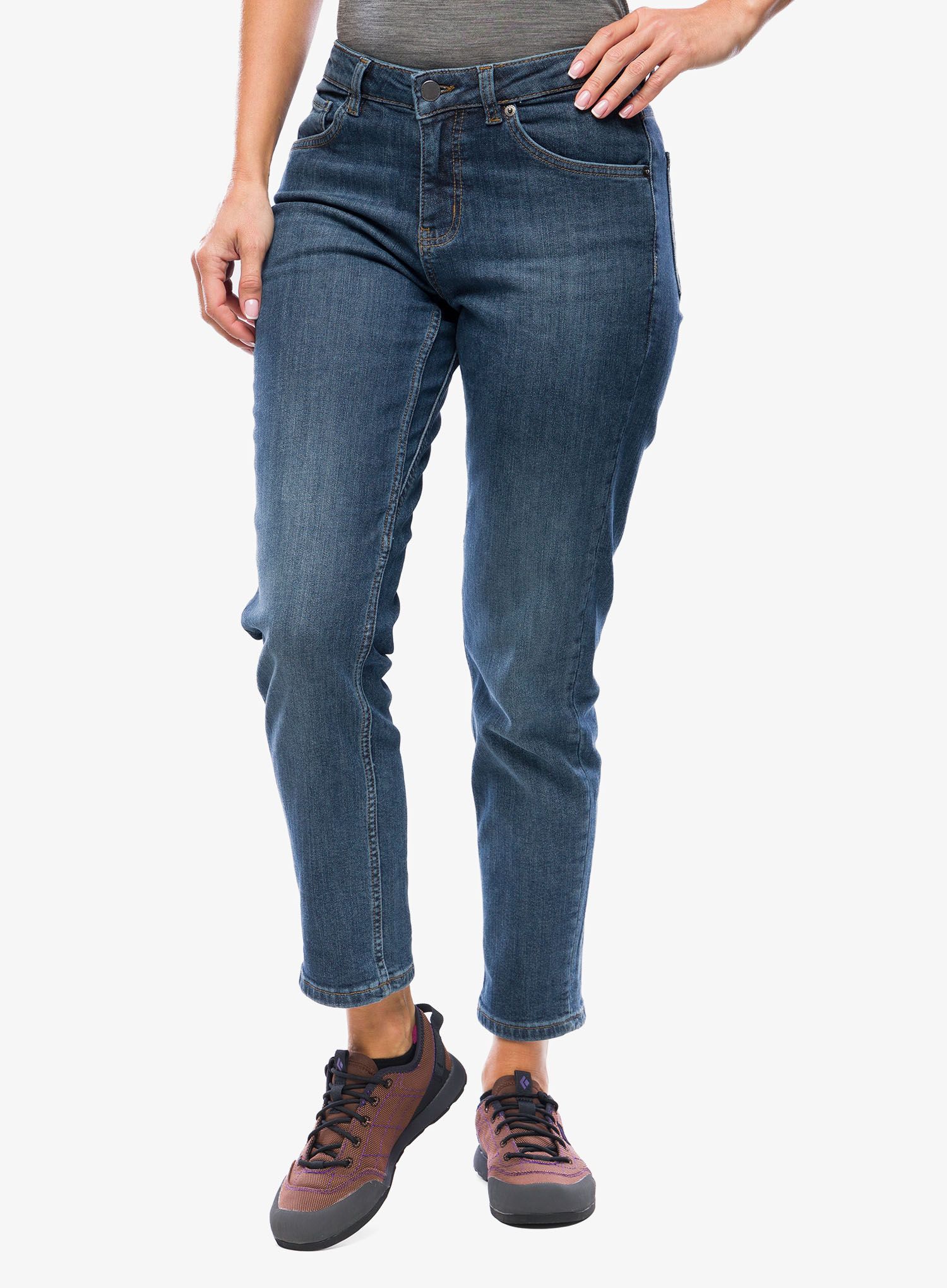 Штани жіночі DUER Fireside Denim Girlfriend - lakeshore