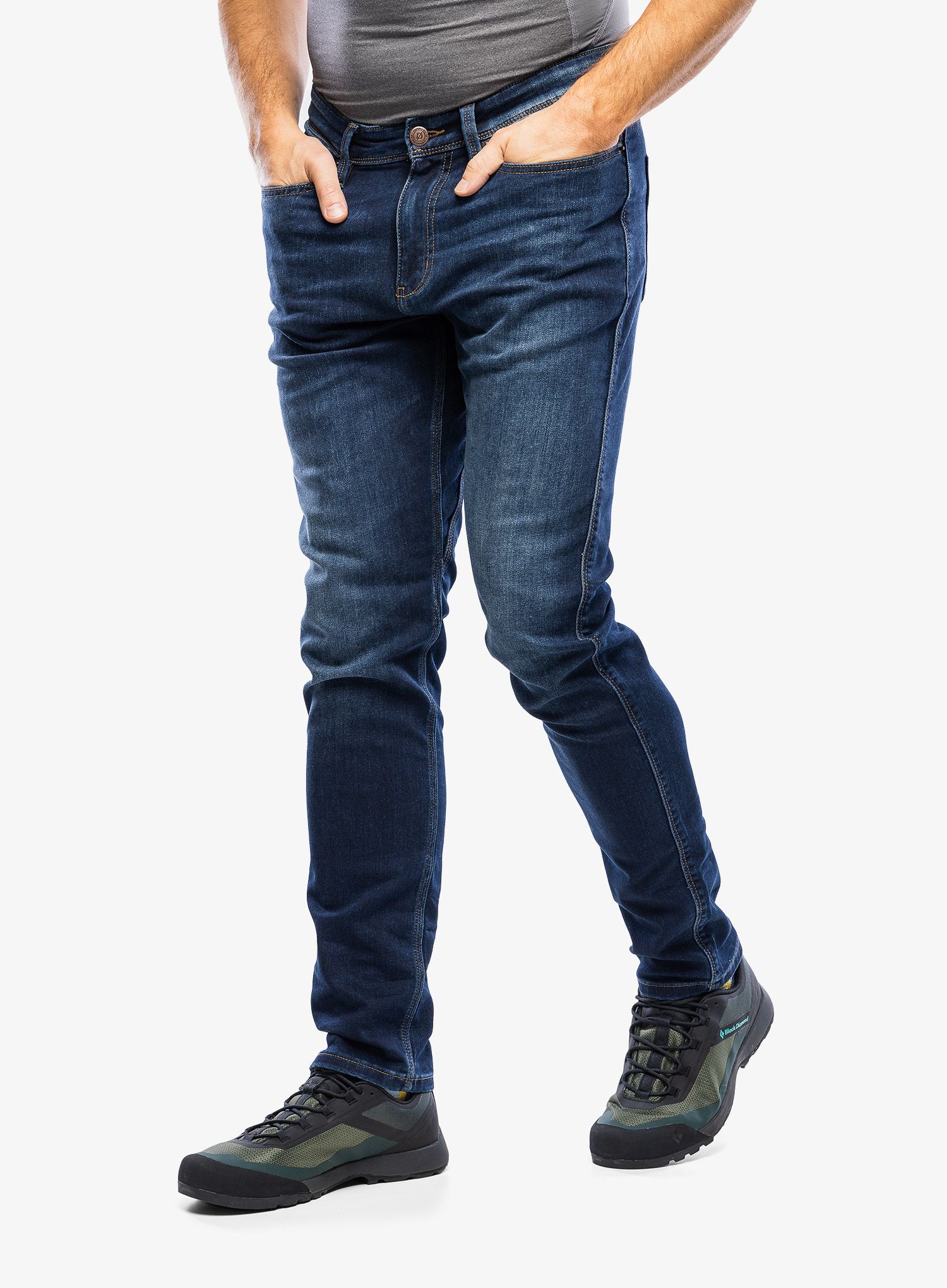 Штани DUER Performance Denim Slim - dark stone
