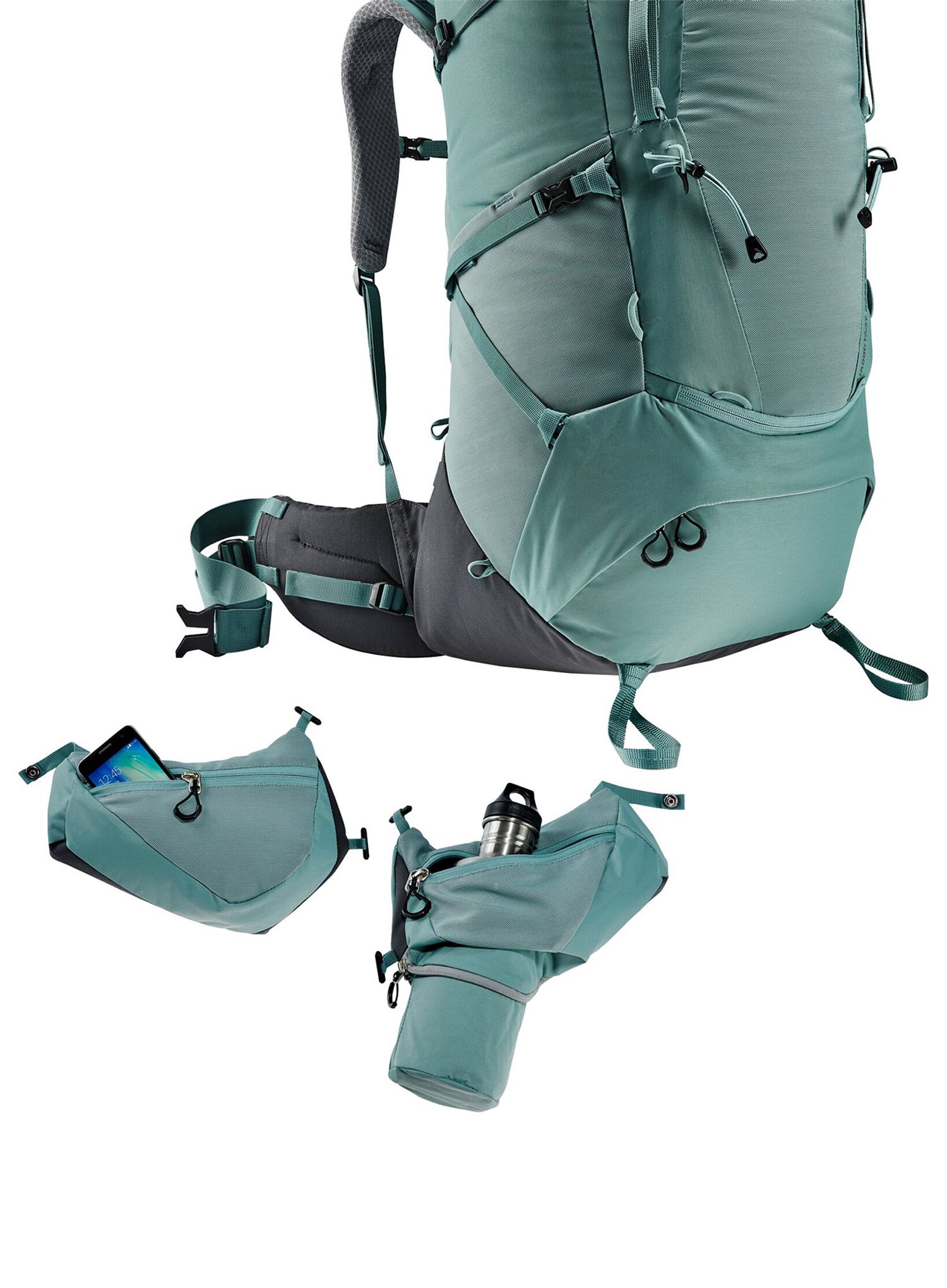 Рюкзак туристичний жіночий Deuter Aircontact Core 55+10 SL - jade/graphit