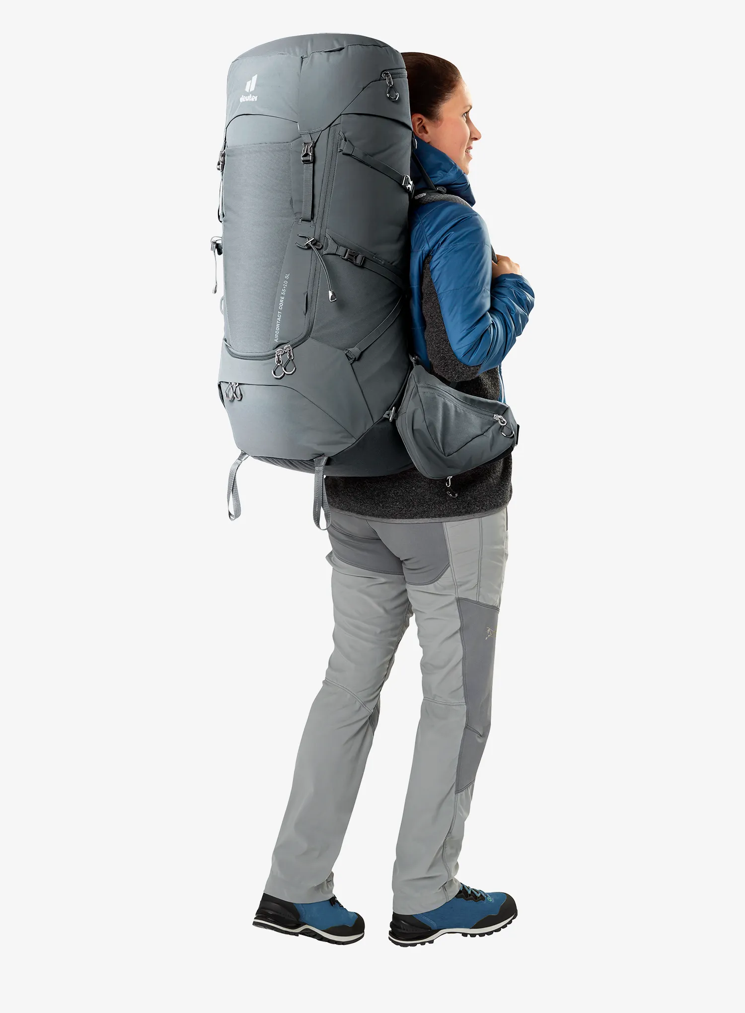 Рюкзак туристичний жіночий Deuter Aircontact Core 55 + 10 SL - graphite/black