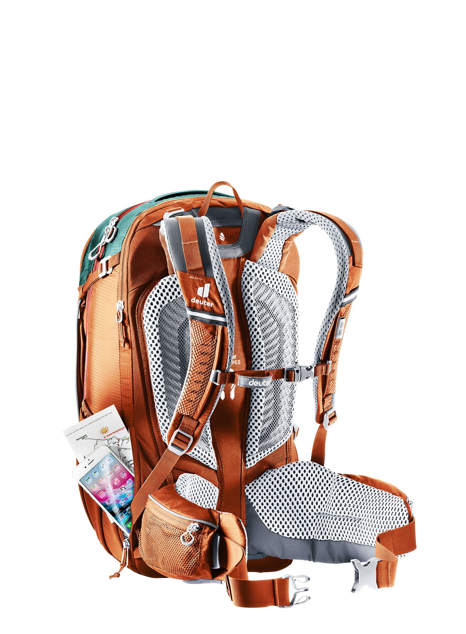 Велорюкзак Deuter Trans Alpine Pro 28 - deepsea/chestnut