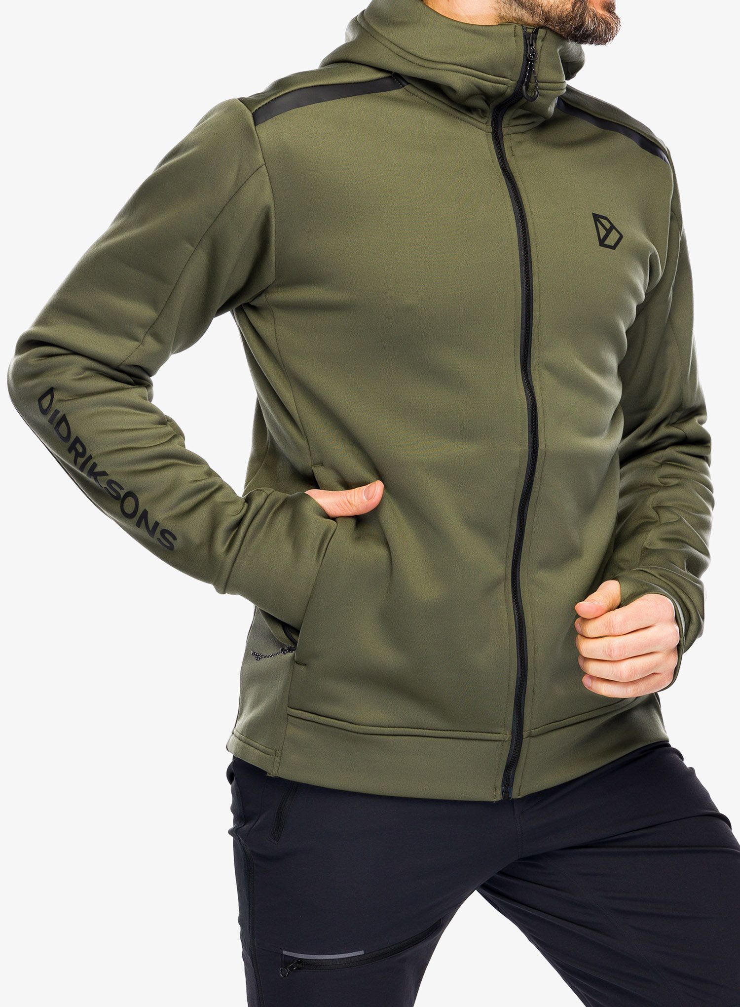 Кофта на блискавці Didriksons Acke Full Zip 2 - deep green