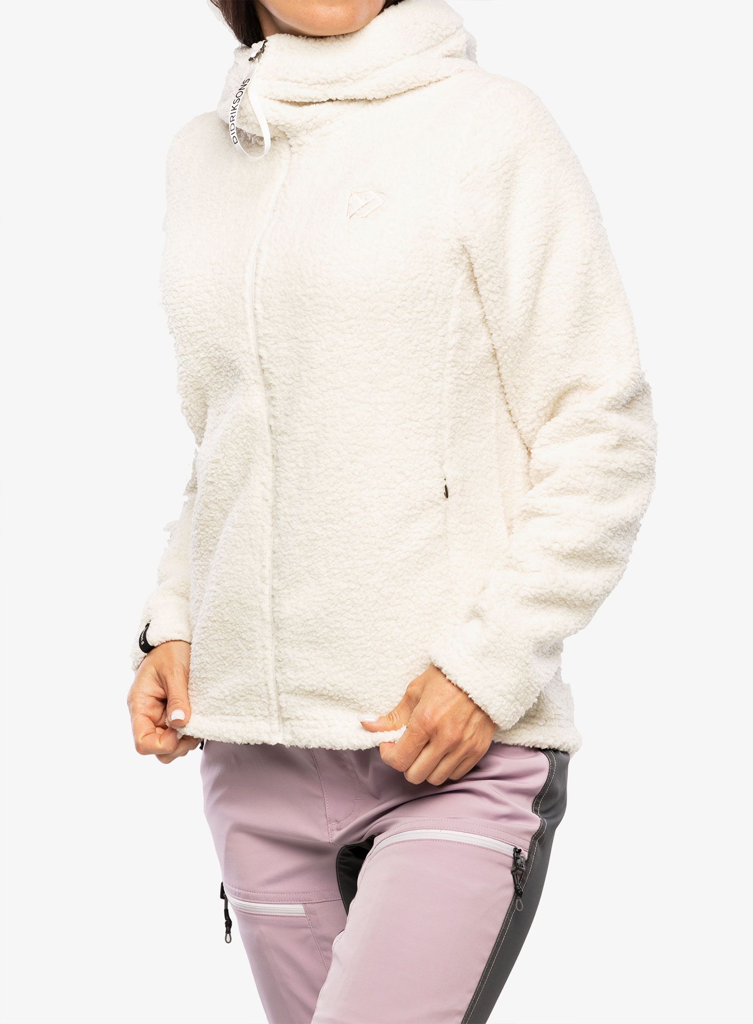 Фліска жіноча з каптуром Didriksons Anniken Full Zip 2 - shell white