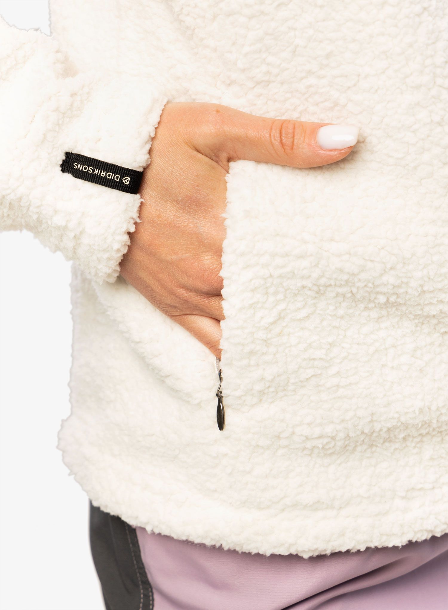 Фліска жіноча з каптуром Didriksons Anniken Full Zip 2 - shell white