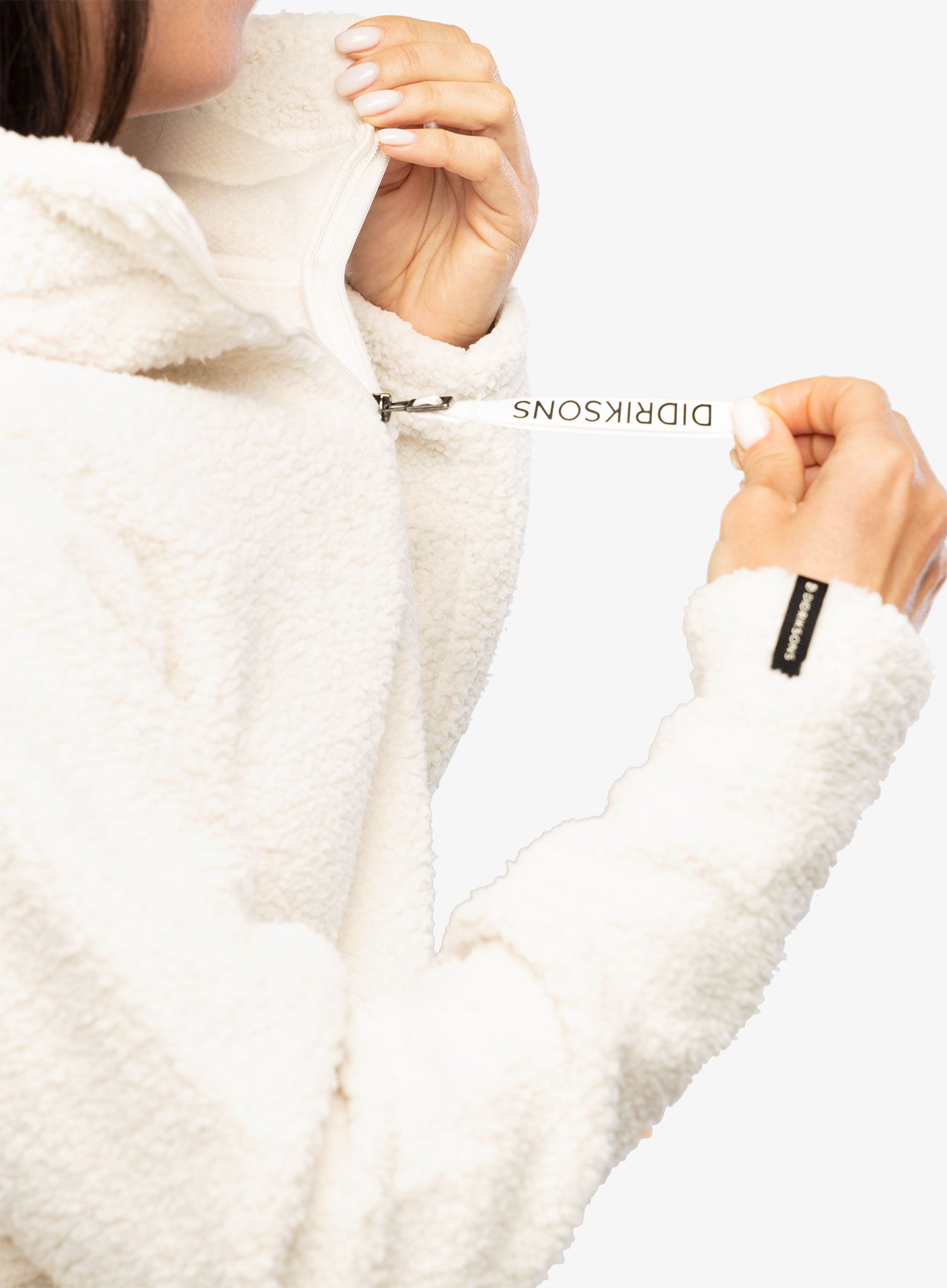 Фліска жіноча з каптуром Didriksons Anniken Full Zip 2 - shell white