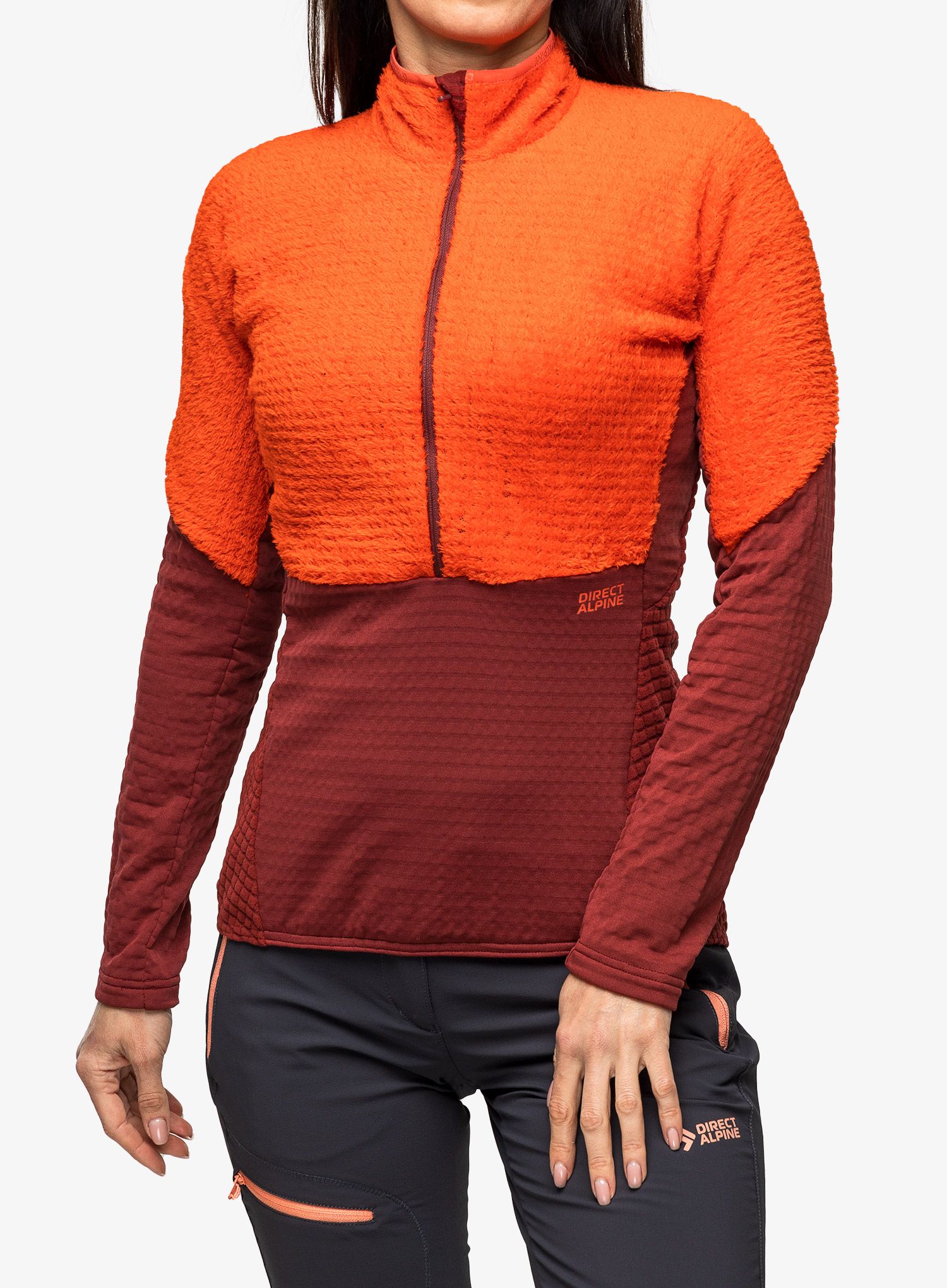 Кофта на блискавці 1/2 жіноча Direct Alpine Aura Lady - brick/palisander