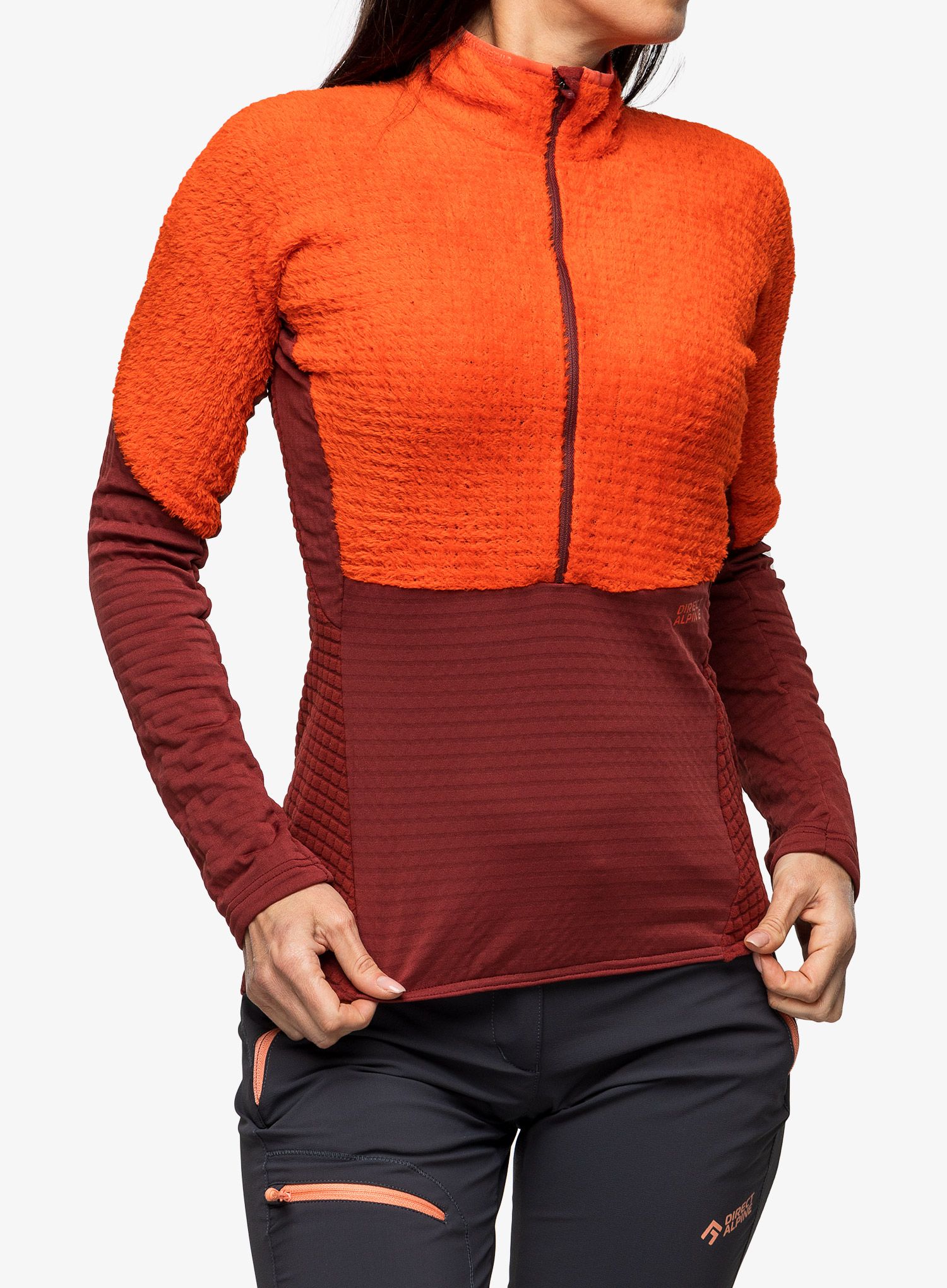 Кофта на блискавці 1/2 жіноча Direct Alpine Aura Lady - brick/palisander