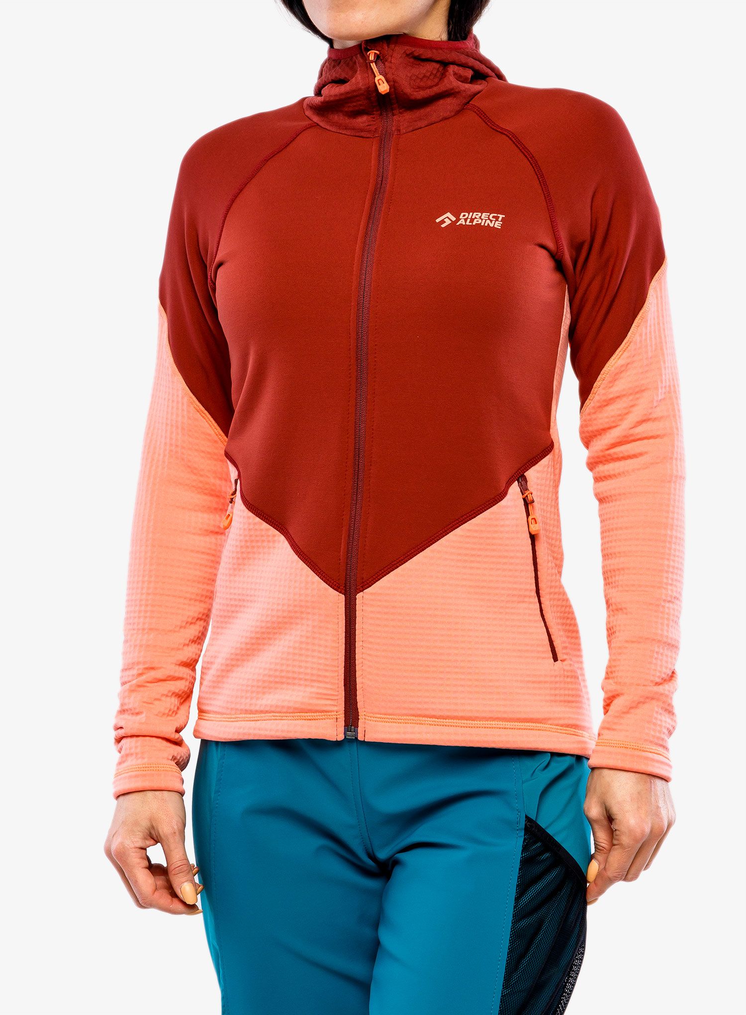 Кофта жіноча з каптуром Direct Alpine Sakura Tech Lady - palisander/coral