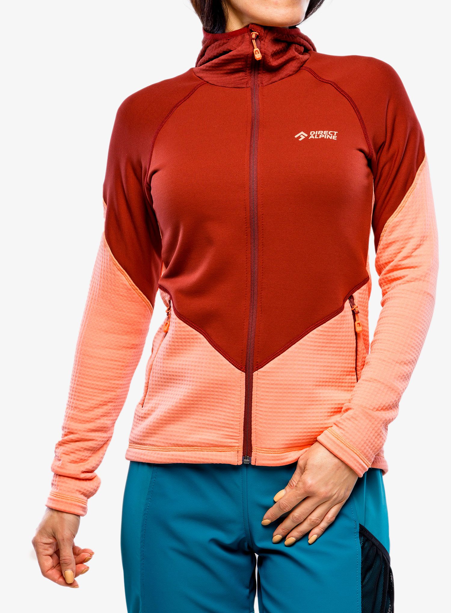 Кофта жіноча з каптуром Direct Alpine Sakura Tech Lady - palisander/coral