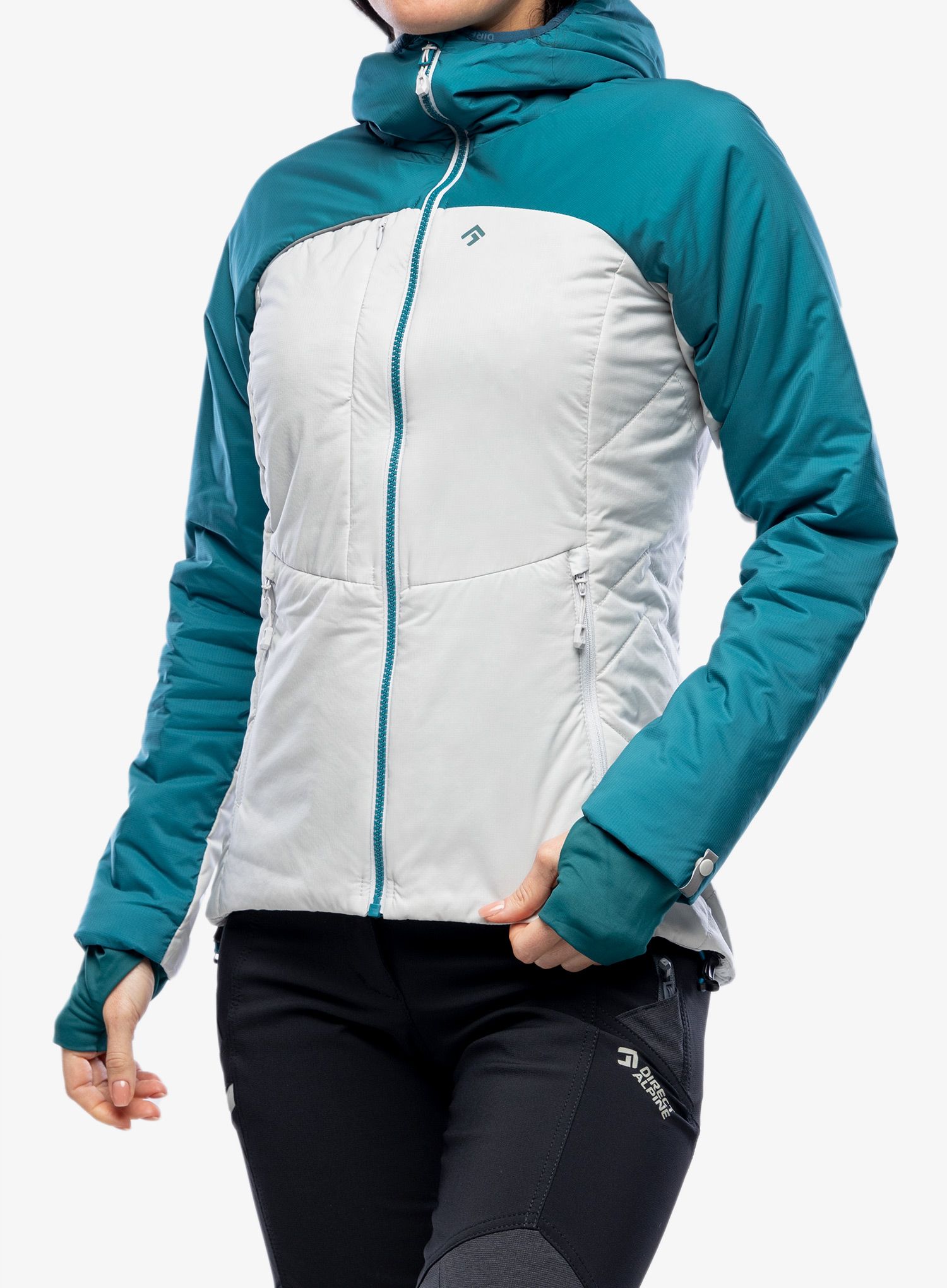 Пуховик Direct Alpine Uniq Lady - emerald/grey