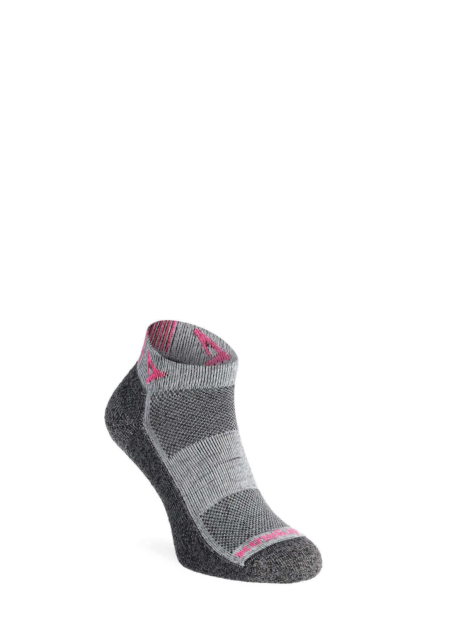 Шкарпетки для бігу Drymax Extra Protection Running Mini Crew - graphite/pink