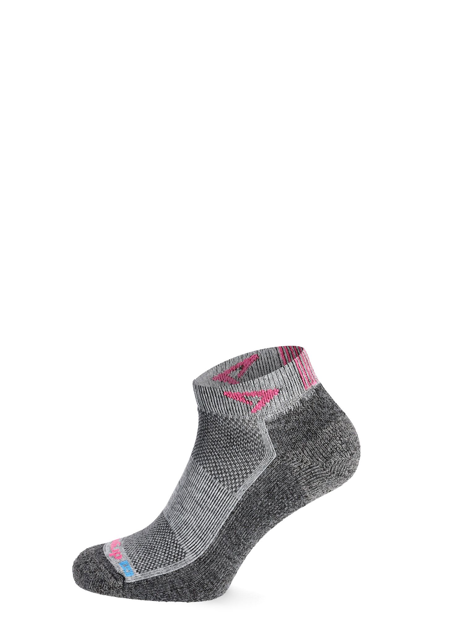 Шкарпетки для бігу Drymax Extra Protection Running Mini Crew - graphite/pink