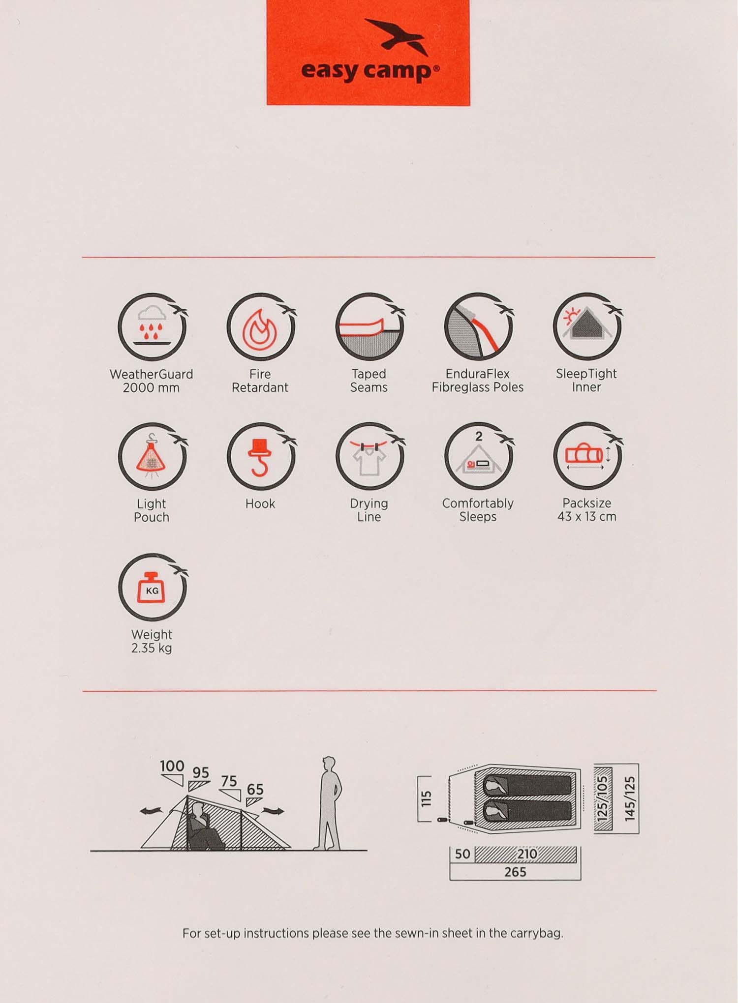 Намет 2-місний Easy Camp Energy 200 Compact
