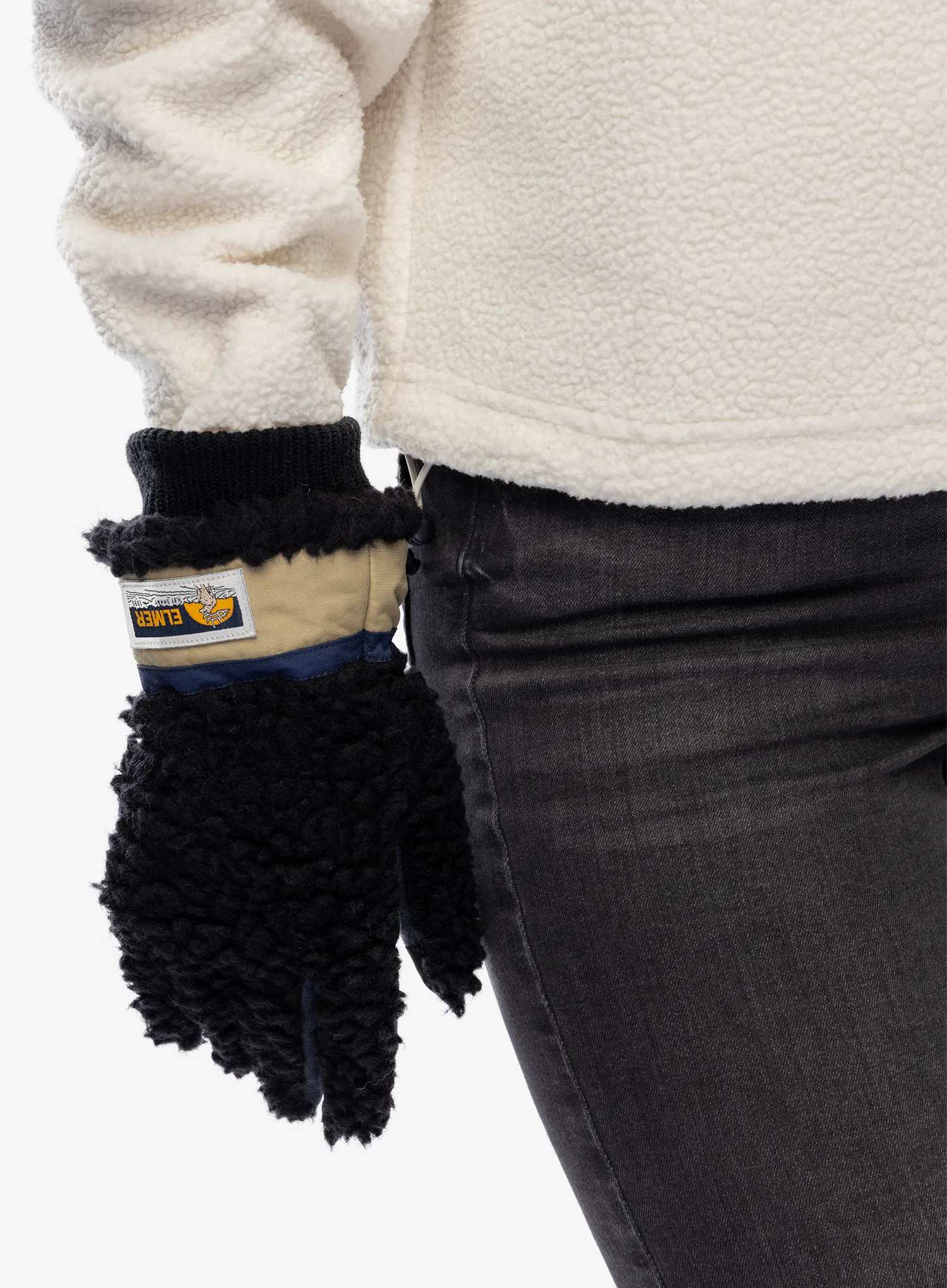 Рукавички вовняні Elmer EM353 Teddy 5 Fingers - black
