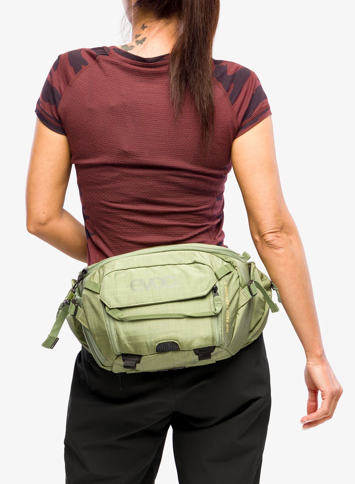 Сумка поясна велосипедна Evoc Hip Pack Capture 7 - heather light olive