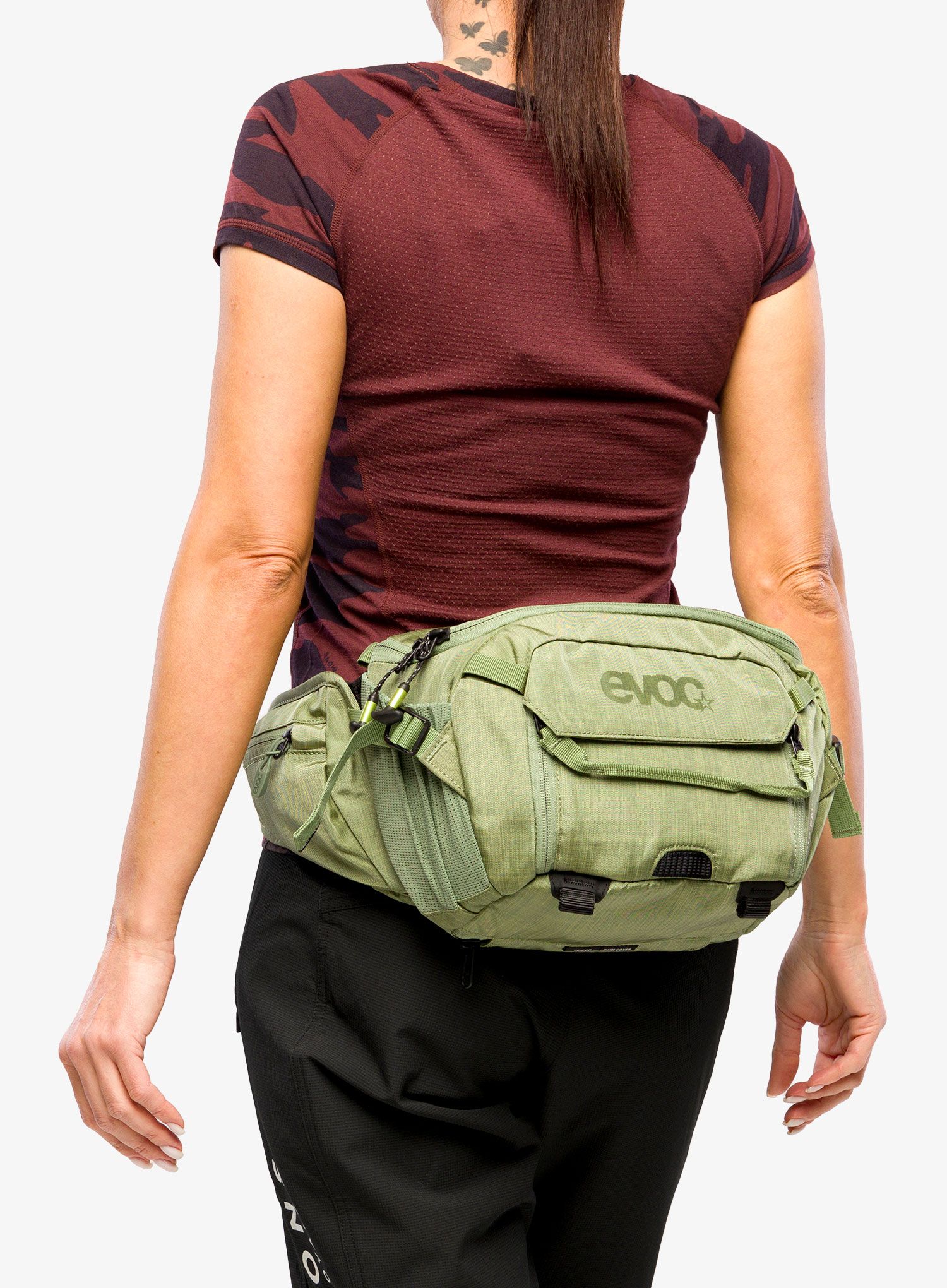 Сумка поясна велосипедна Evoc Hip Pack Capture 7 - heather light olive