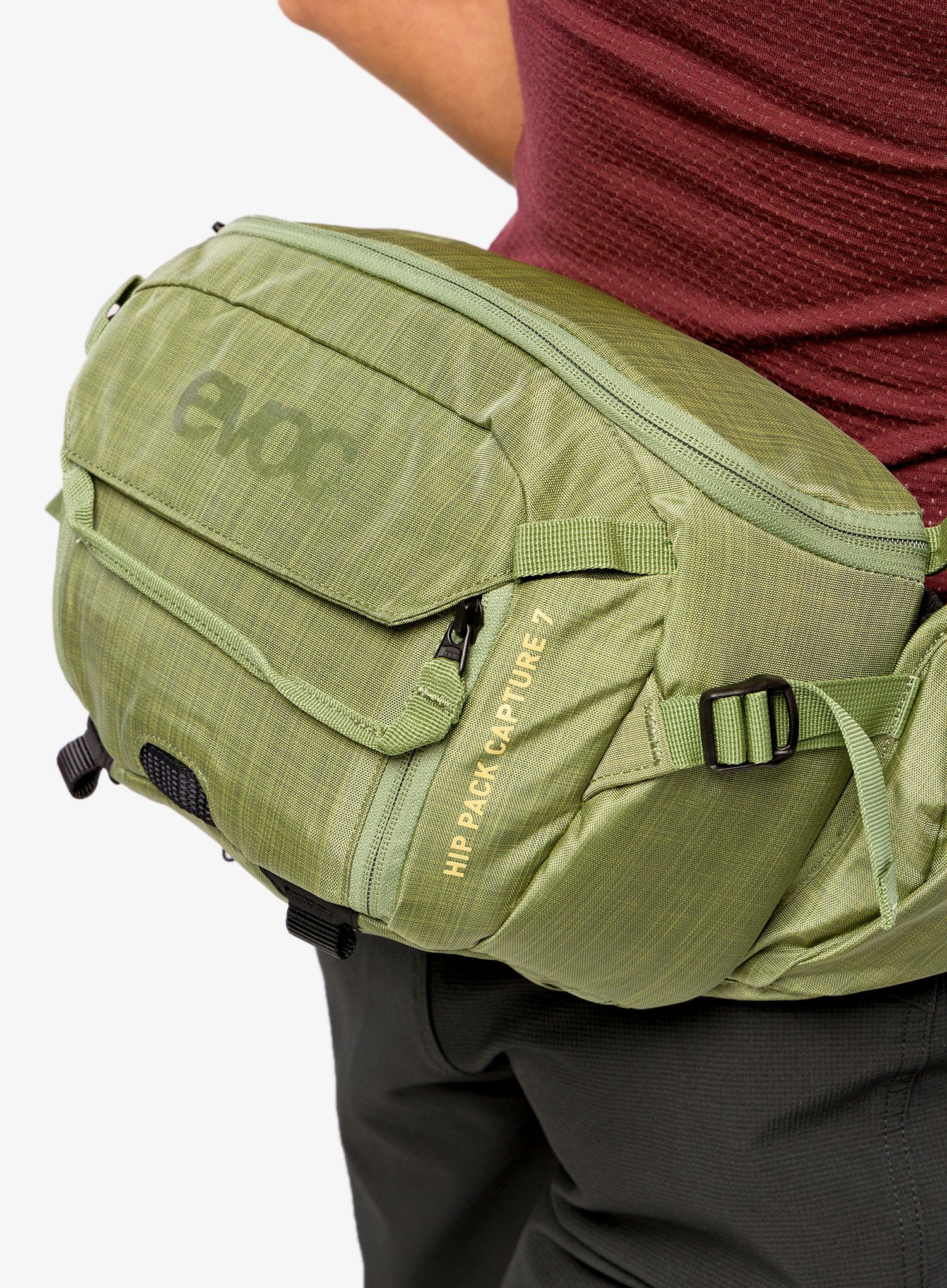 Сумка поясна велосипедна Evoc Hip Pack Capture 7 - heather light olive