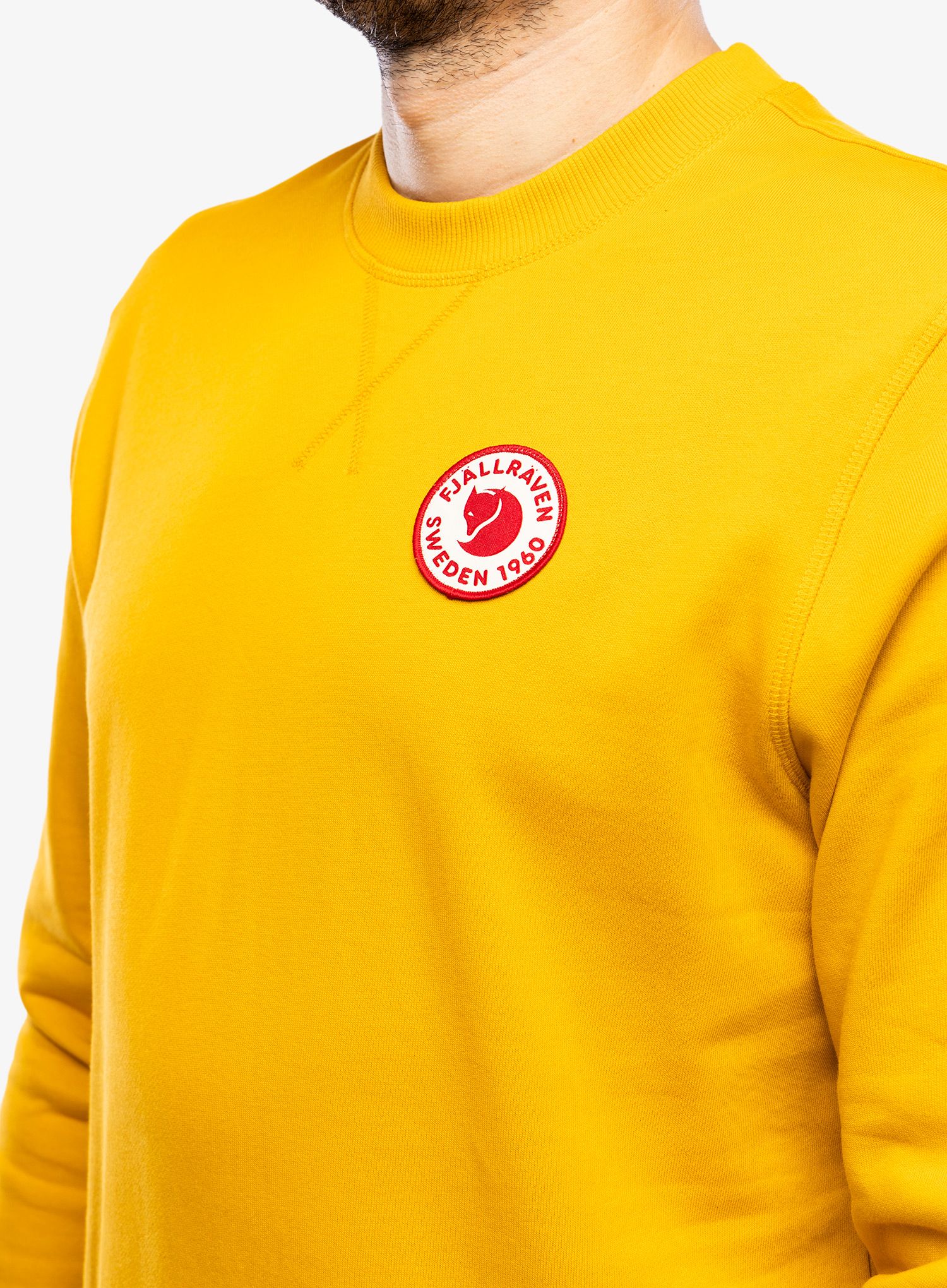 Кофта Fjallraven 1960 Logo Badge Sweater - mustard yellow