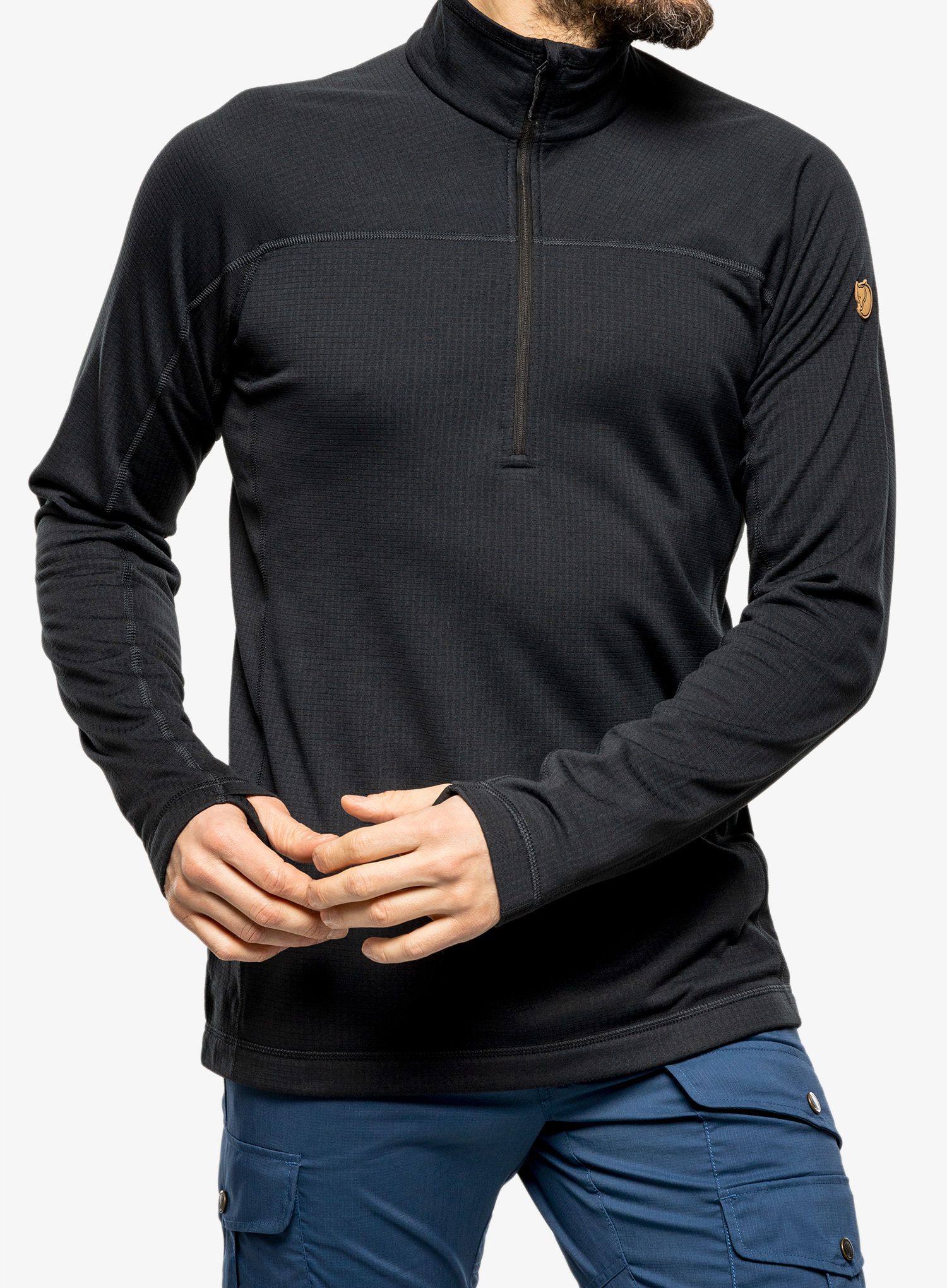 Кофта флісова Fjallraven Abisko Lite Fleece Half Zip - black
