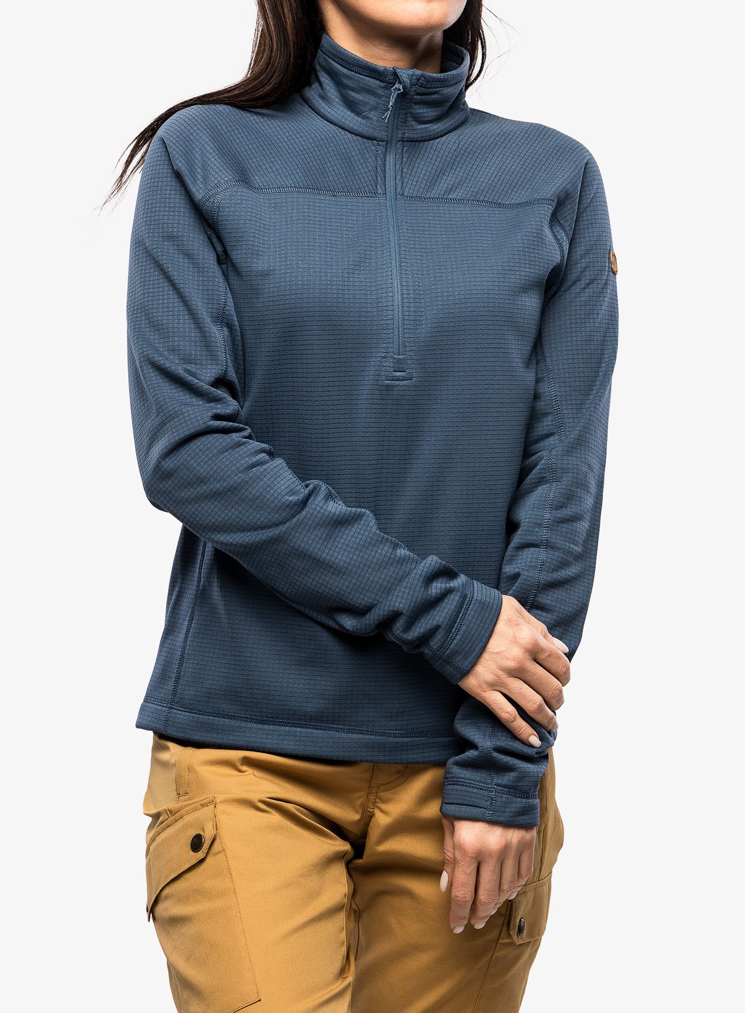 Кофта флісова жіноча Fjallraven Abisko Lite Fleece Half Zip - indigo blue