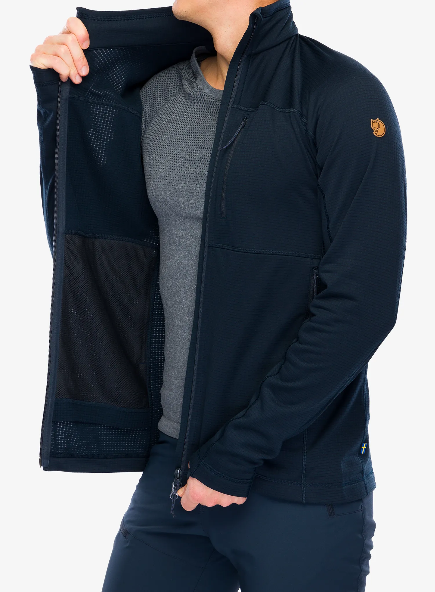 Кофта на замку Fjallraven Abisko Lite Fleece Jacket - dark navy