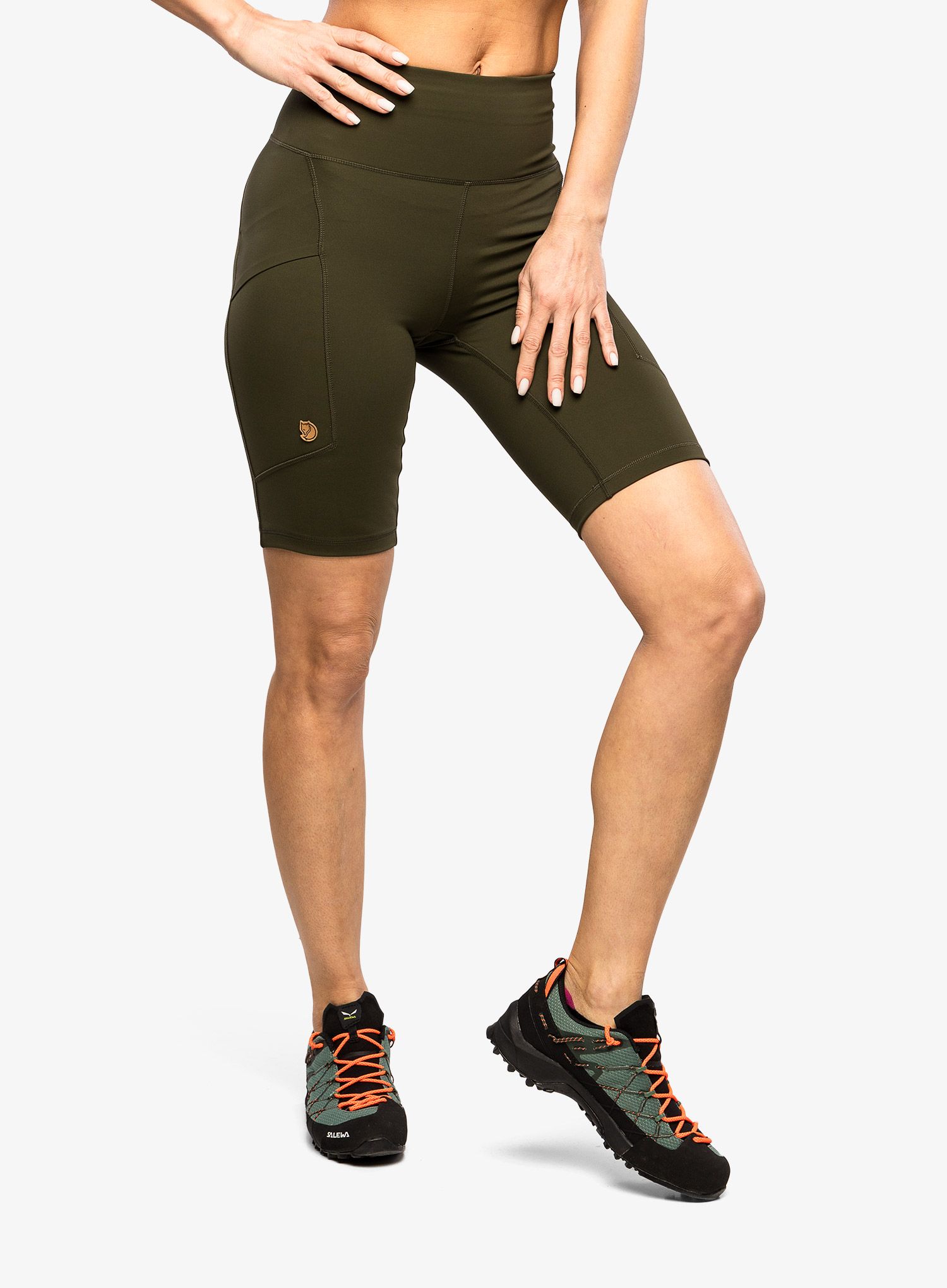 Шорти туристичні жіночі Fjallraven Abisko Short Tights - deep forest