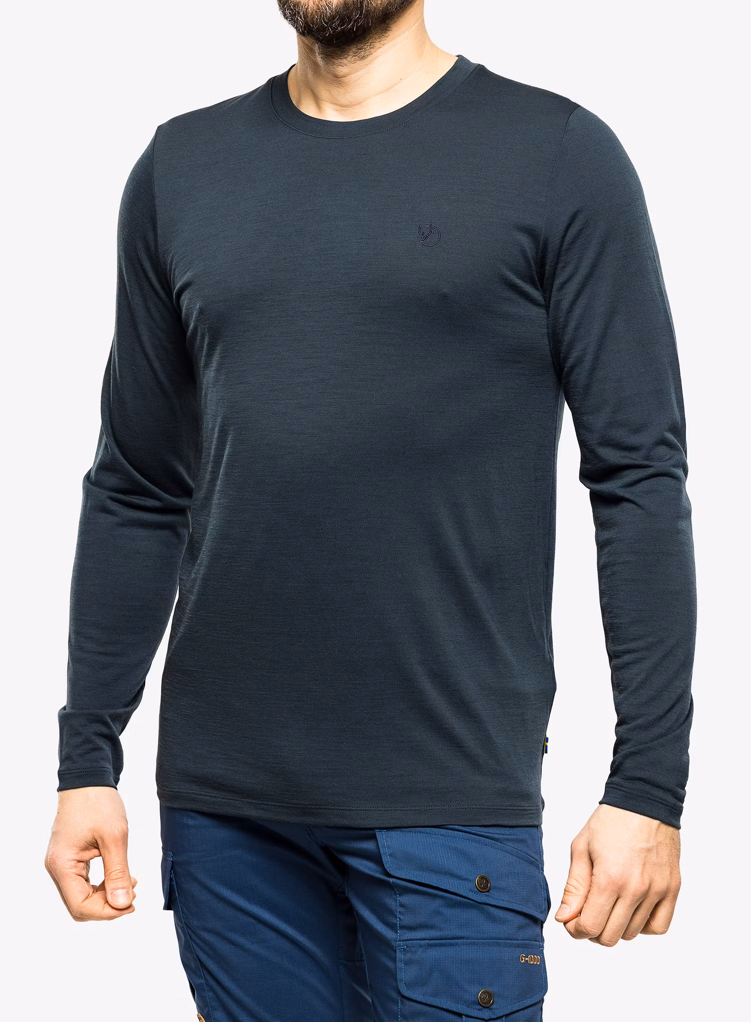 Кофта Fjallraven Abisko Wool LS - dark navy