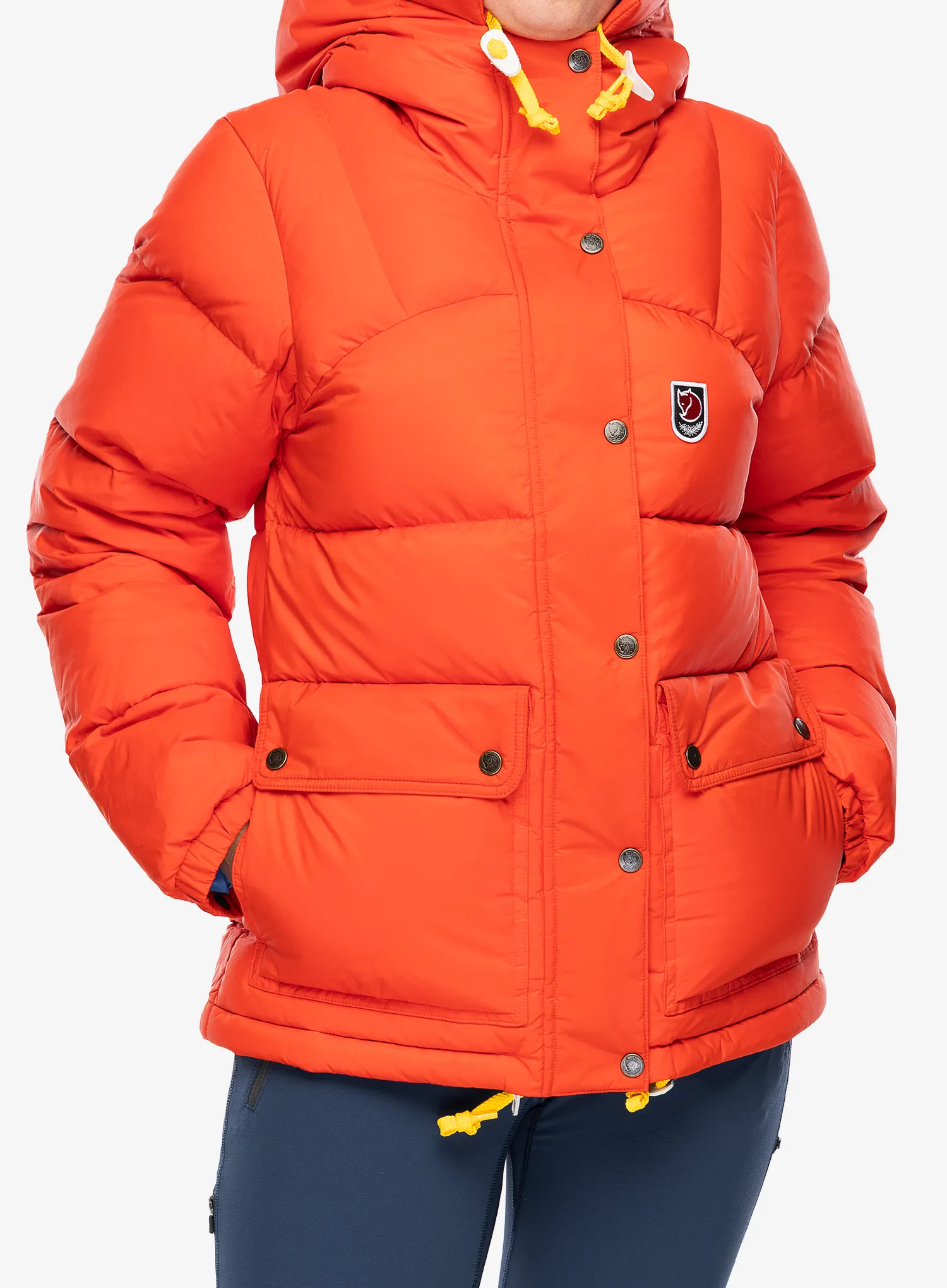 Пуховик жіноча Fjallraven Expedition Down Lite Jacket - flame orange/un blue