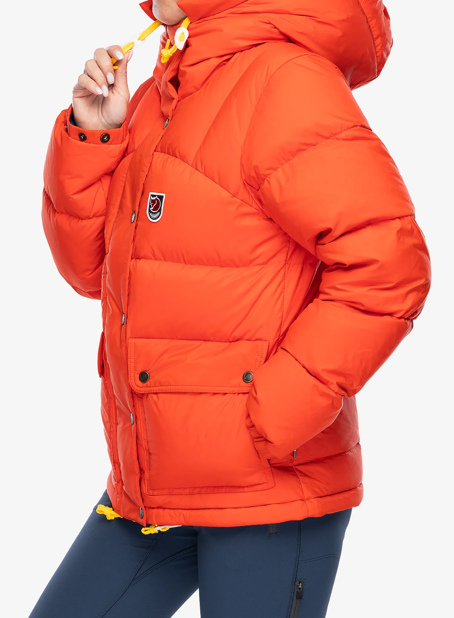 Пуховик жіноча Fjallraven Expedition Down Lite Jacket - flame orange/un blue