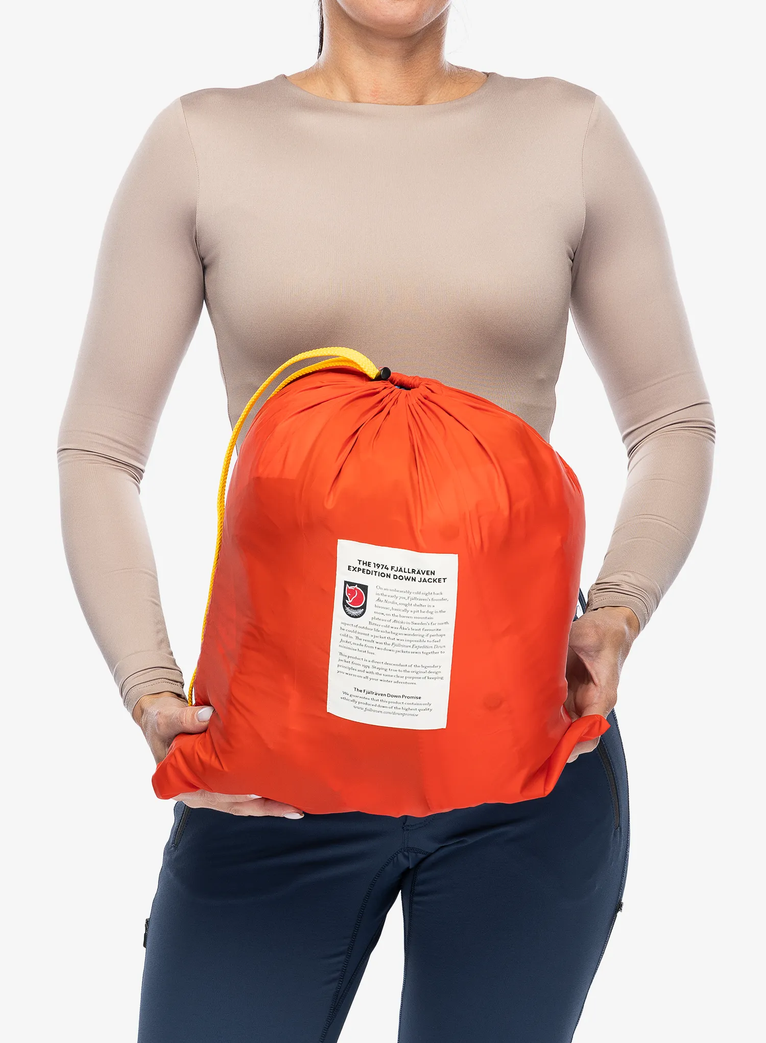 Пуховик жіноча Fjallraven Expedition Down Lite Jacket - flame orange/un blue