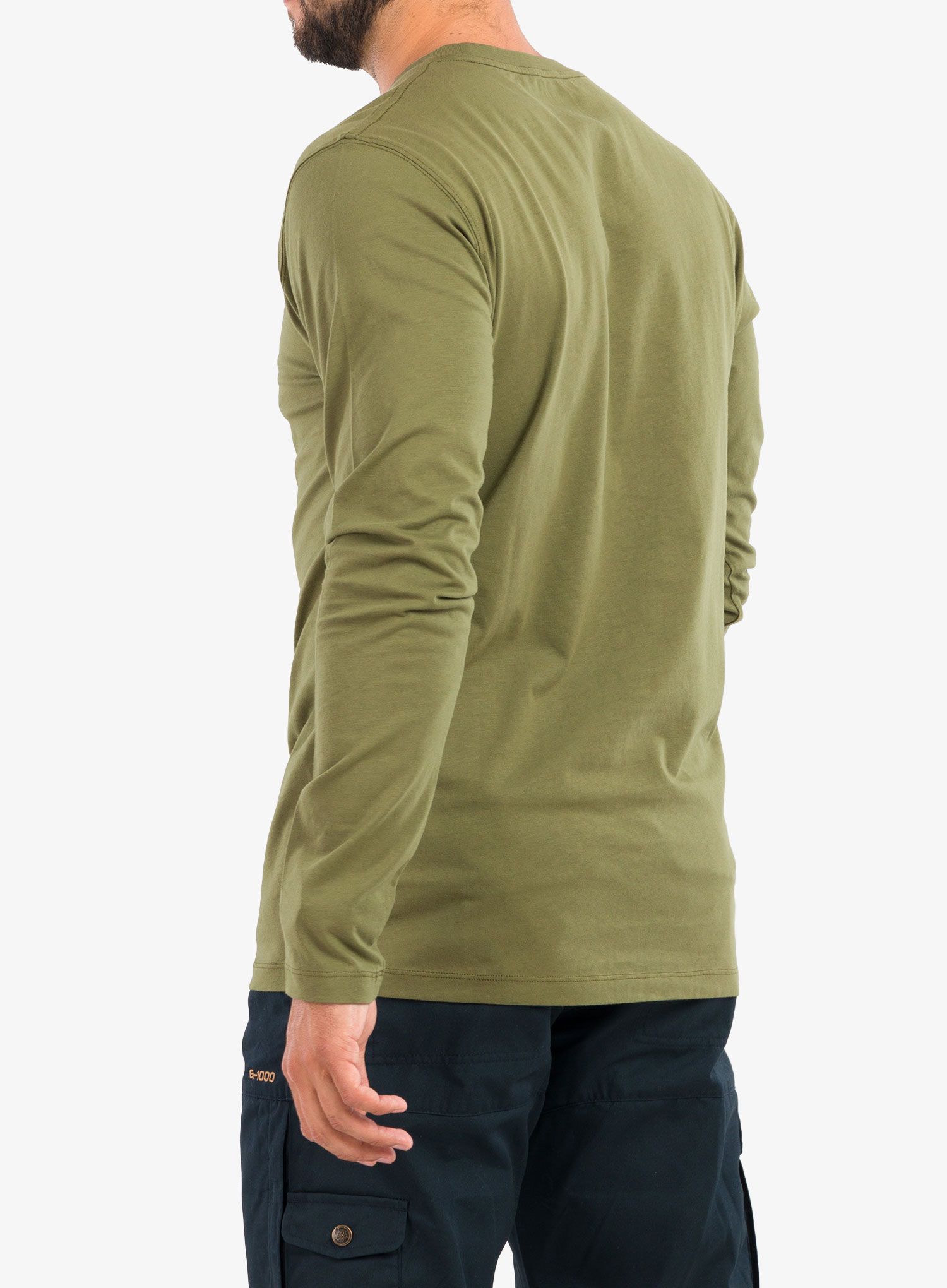 Футболка з довгими рукавами Fjallraven Forever Nature Badge L/S - caper green