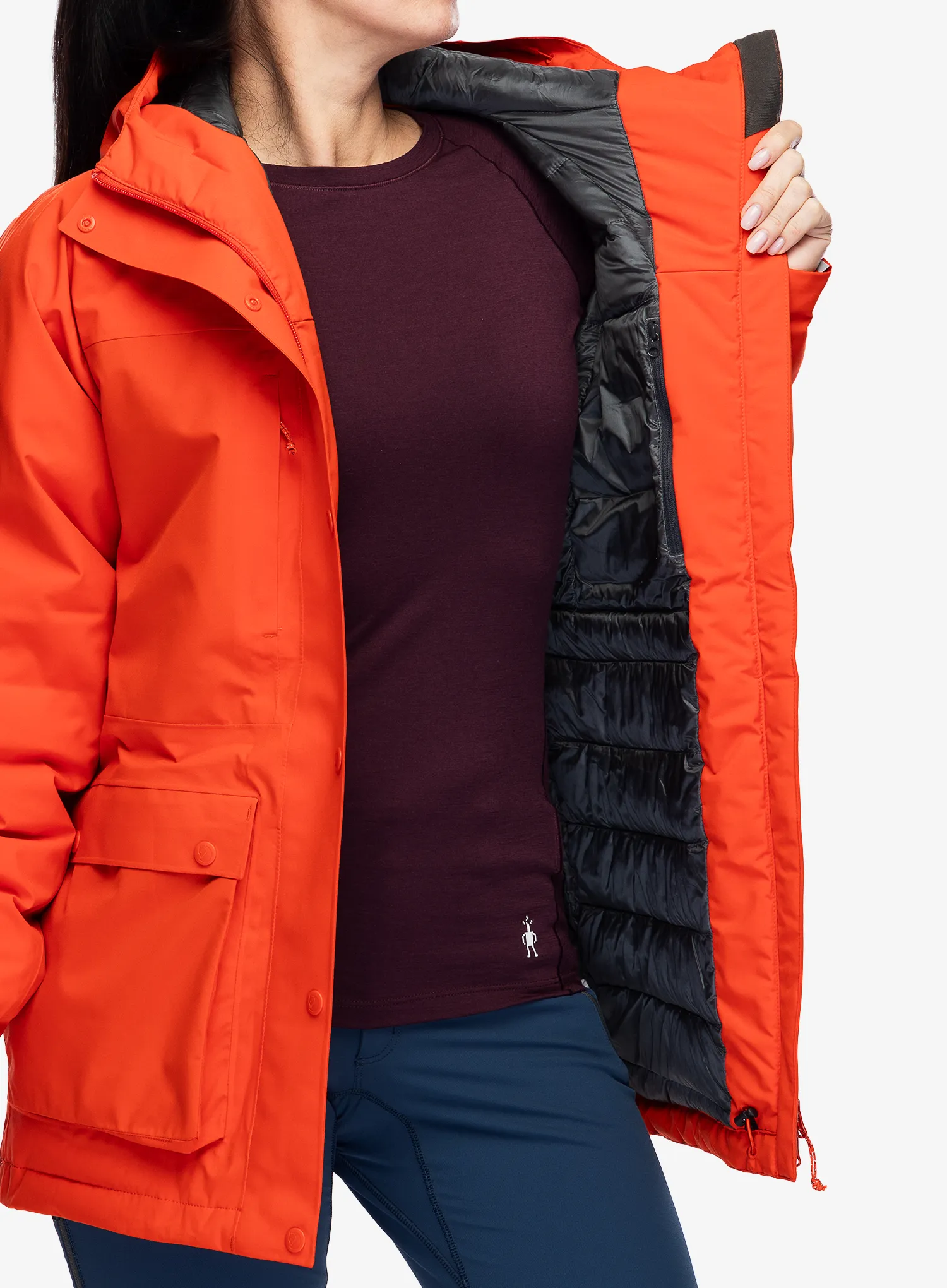 Куртка зимова жіноча Fjallraven HC Hydratic Padded Jacket - flame orange